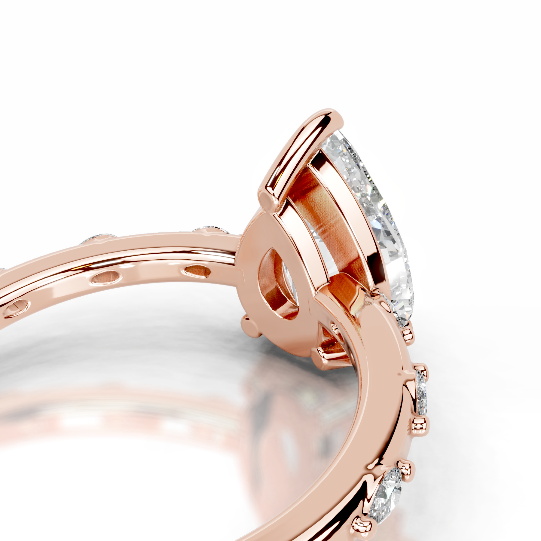 Nadya Lab Grown Diamond Ring (2.2 Carat) -14K Rose Gold