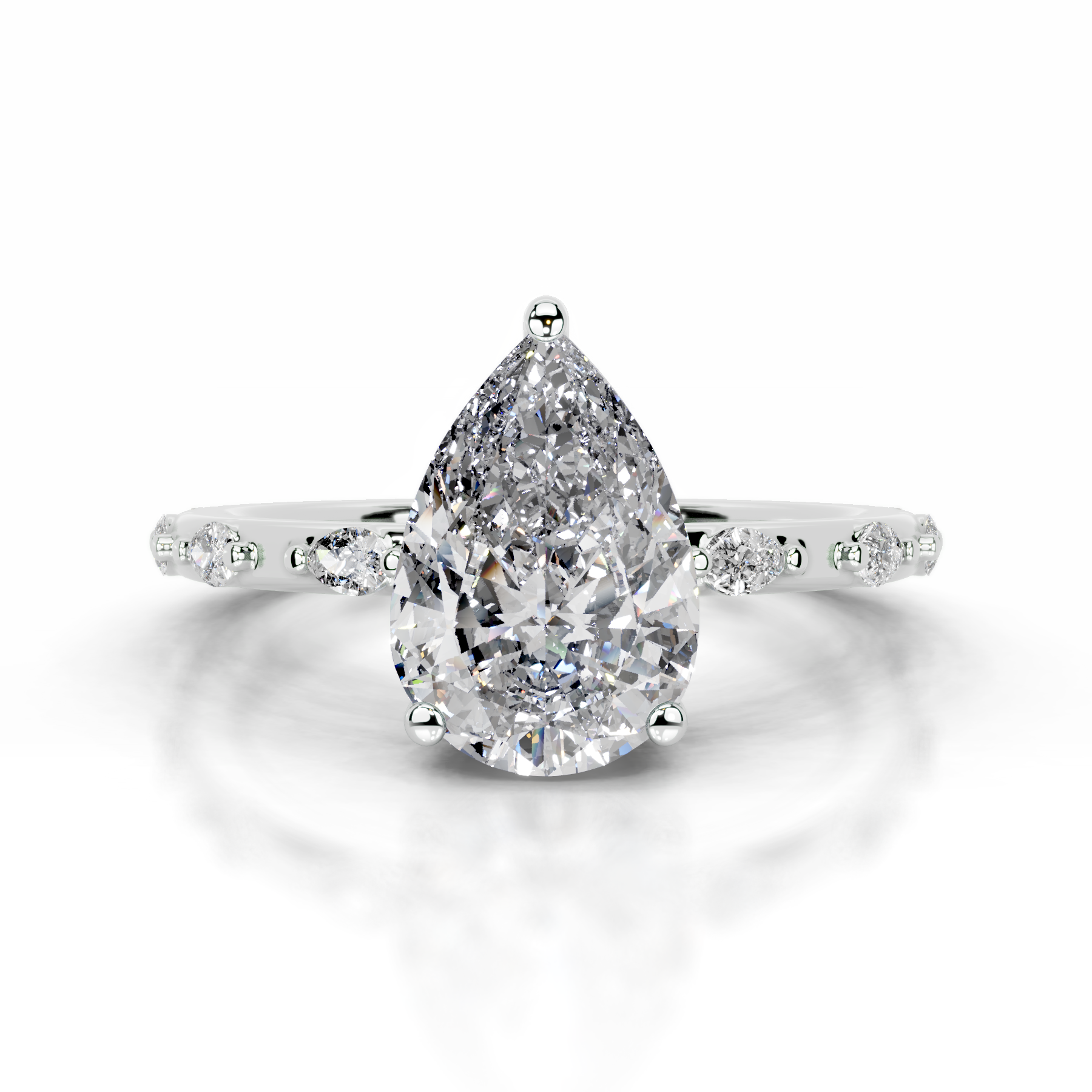 Nadya Lab Grown Diamond Ring (2.2 Carat) -18K White Gold