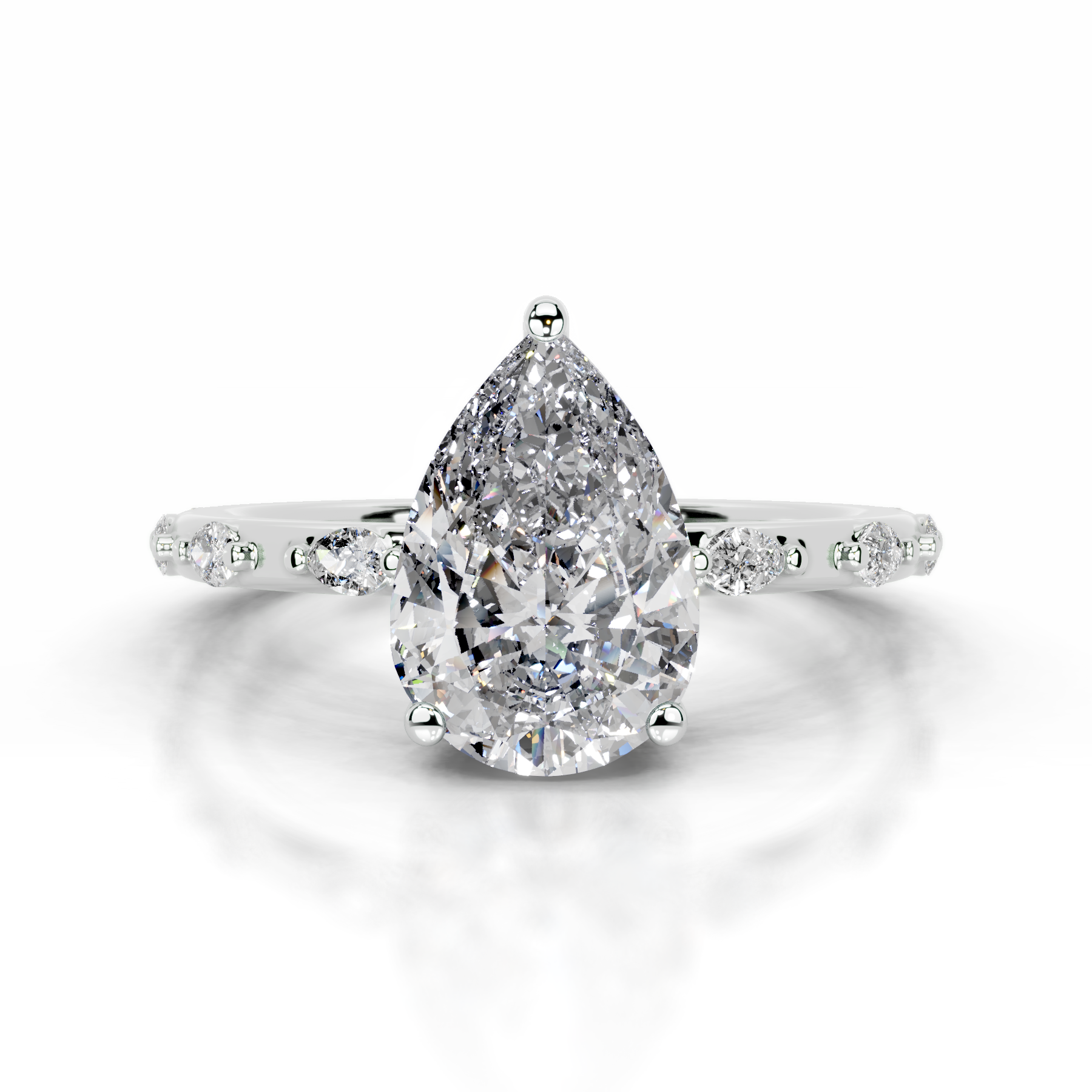 Nadya Diamond Engagement Ring   (2.2 Carat) -14K White Gold