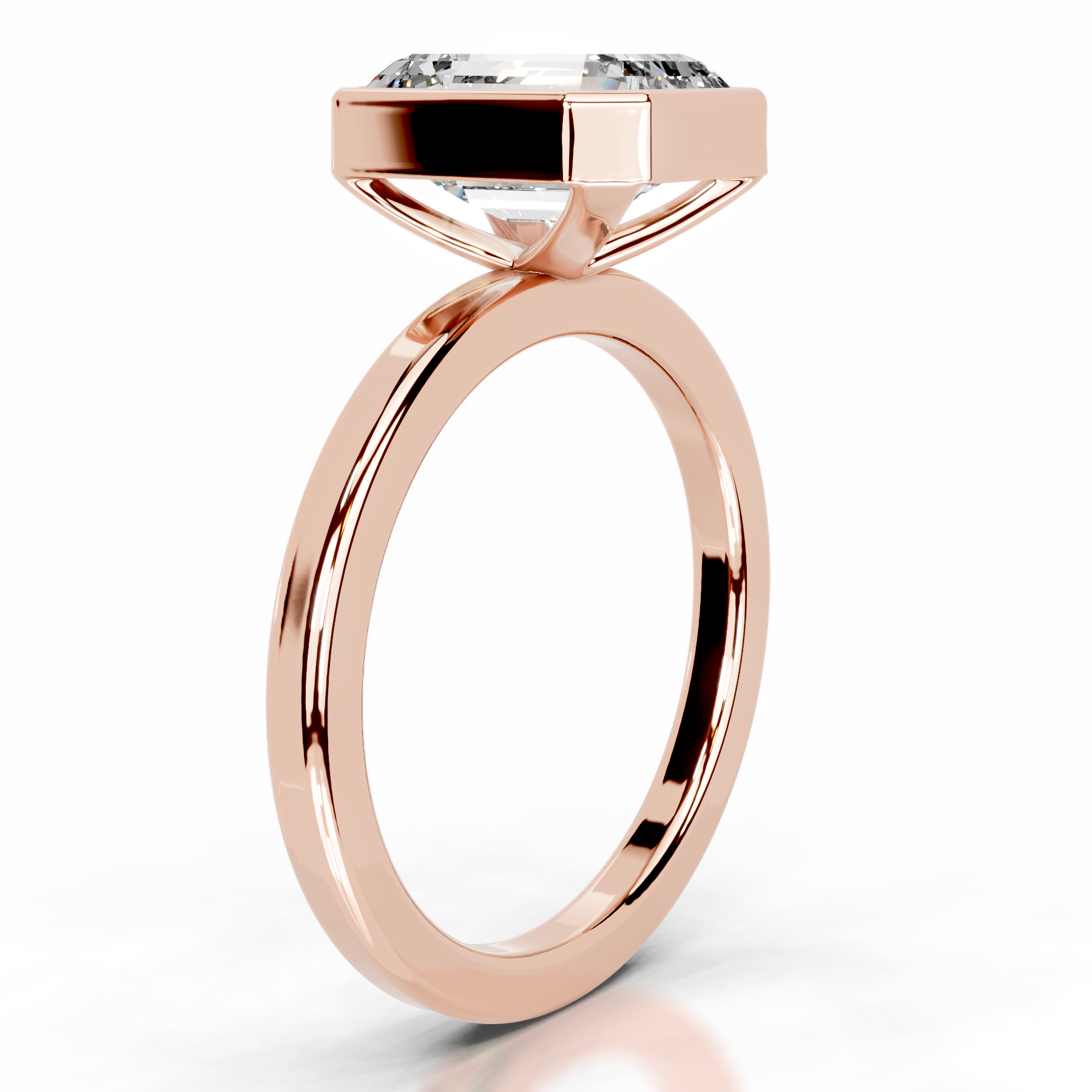 Dima Diamond Engagement Ring   (2 Carat) -14K Rose Gold