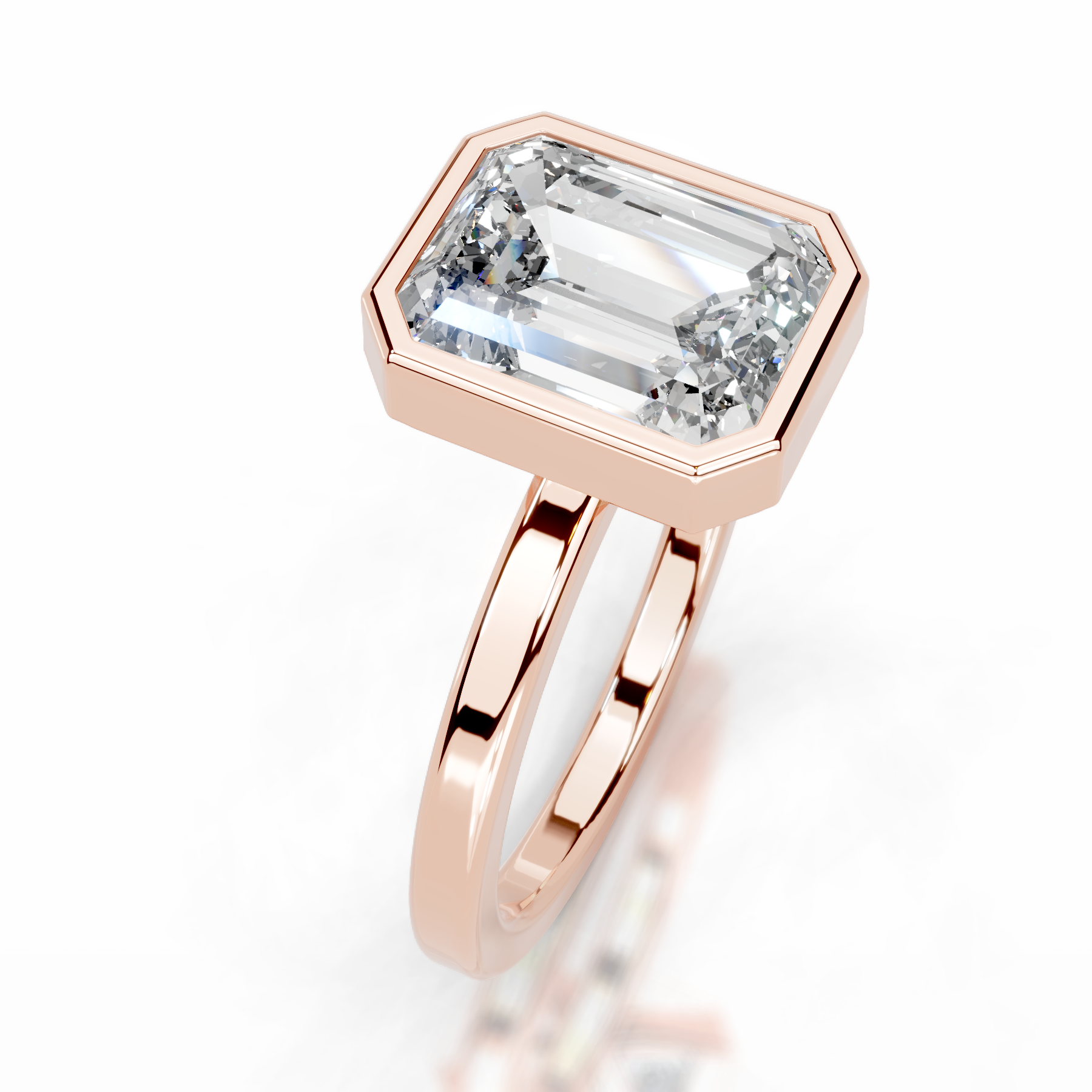 Dima Diamond Engagement Ring (2 Carat) -14K Rose Gold