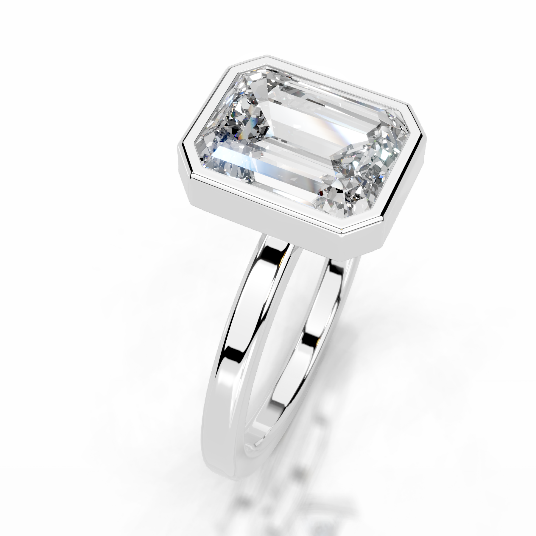 Dima Diamond Engagement Ring (2 Carat) -14K White Gold