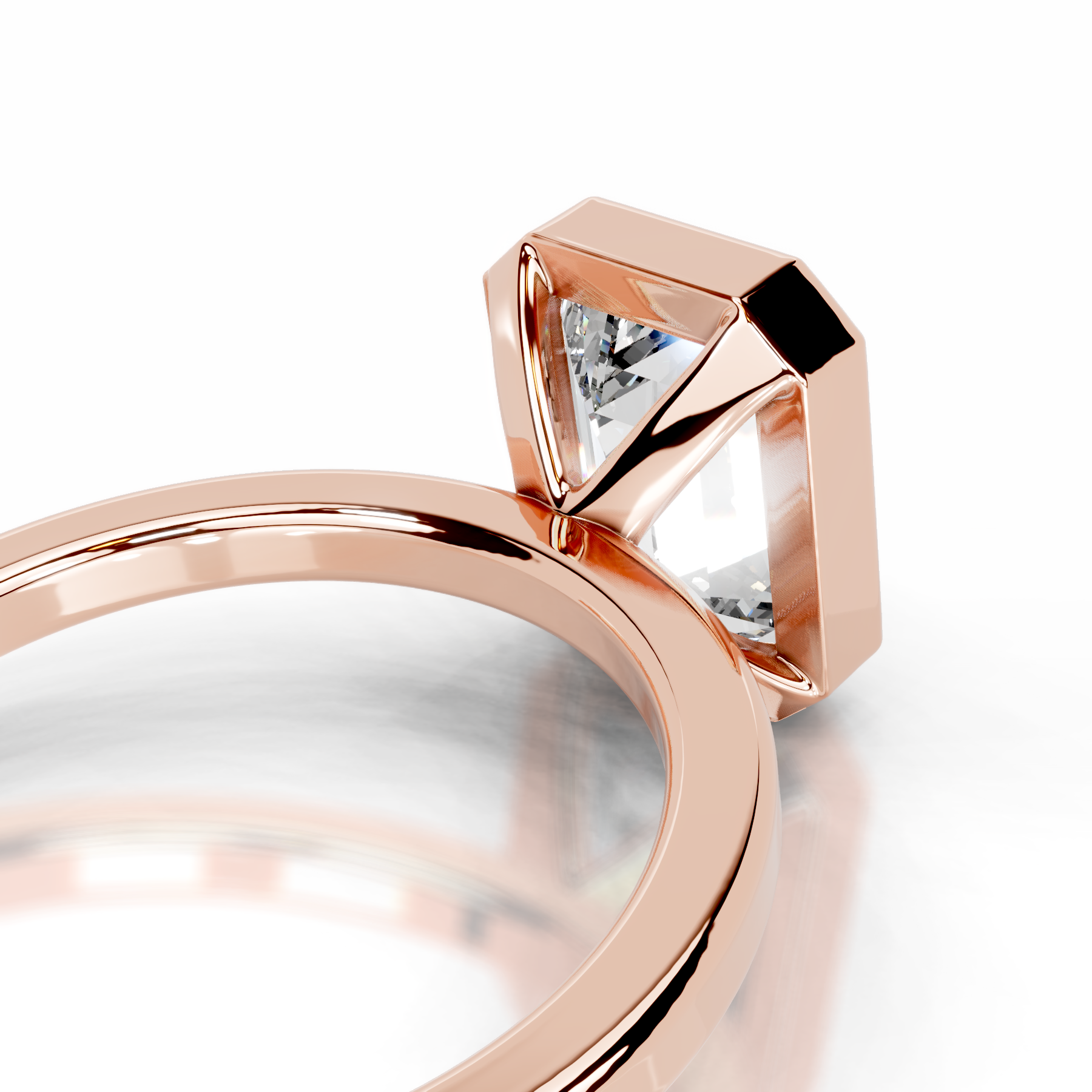 Dima Diamond Engagement Ring (2 Carat) -14K Rose Gold