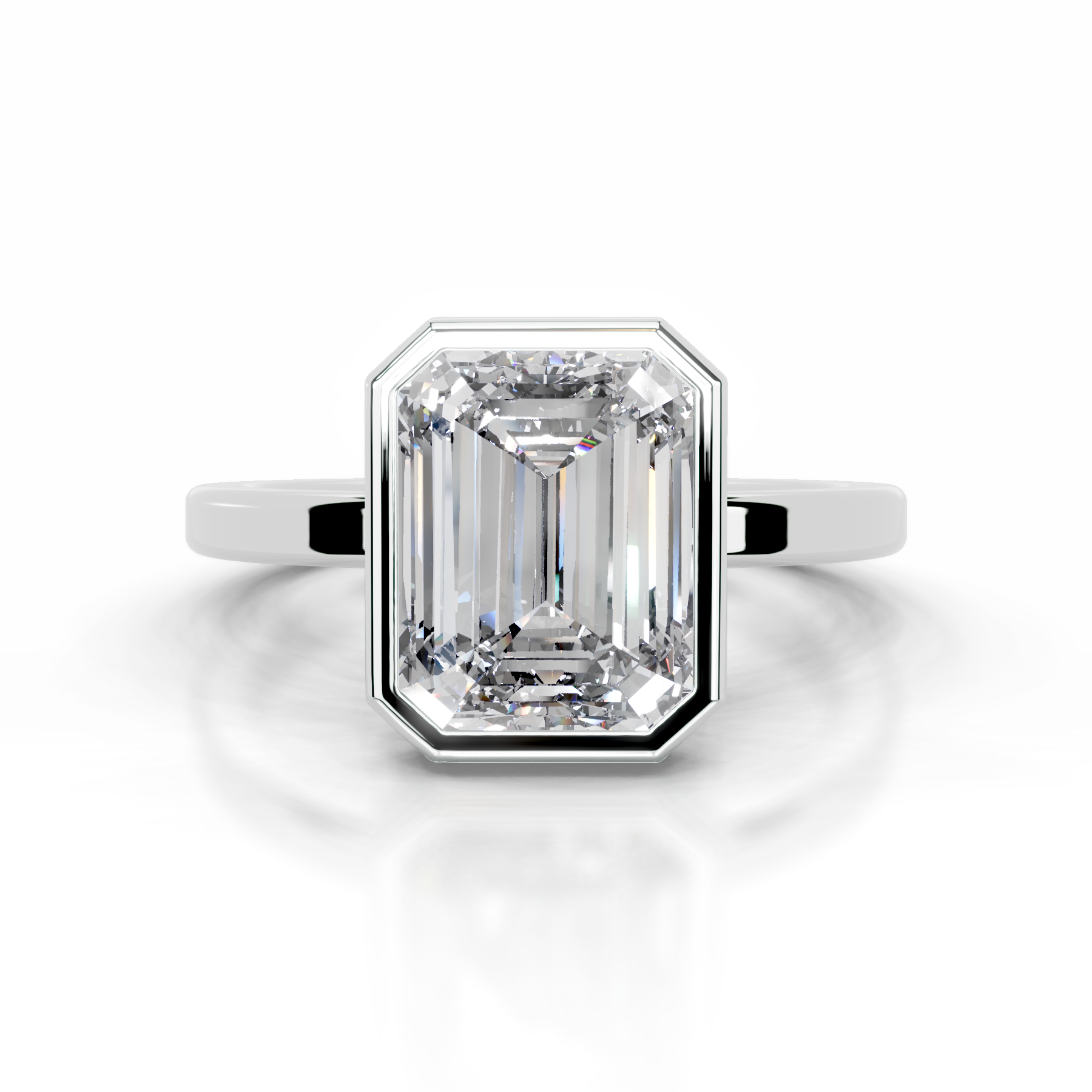 Dima Diamond Engagement Ring (2 Carat) -14K White Gold