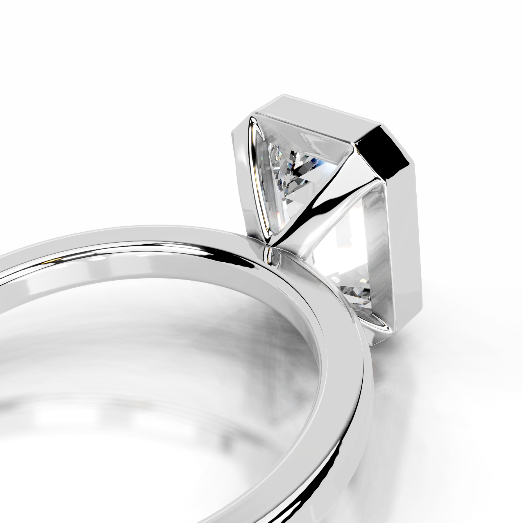 Dima Diamond Engagement Ring (2 Carat) -14K White Gold