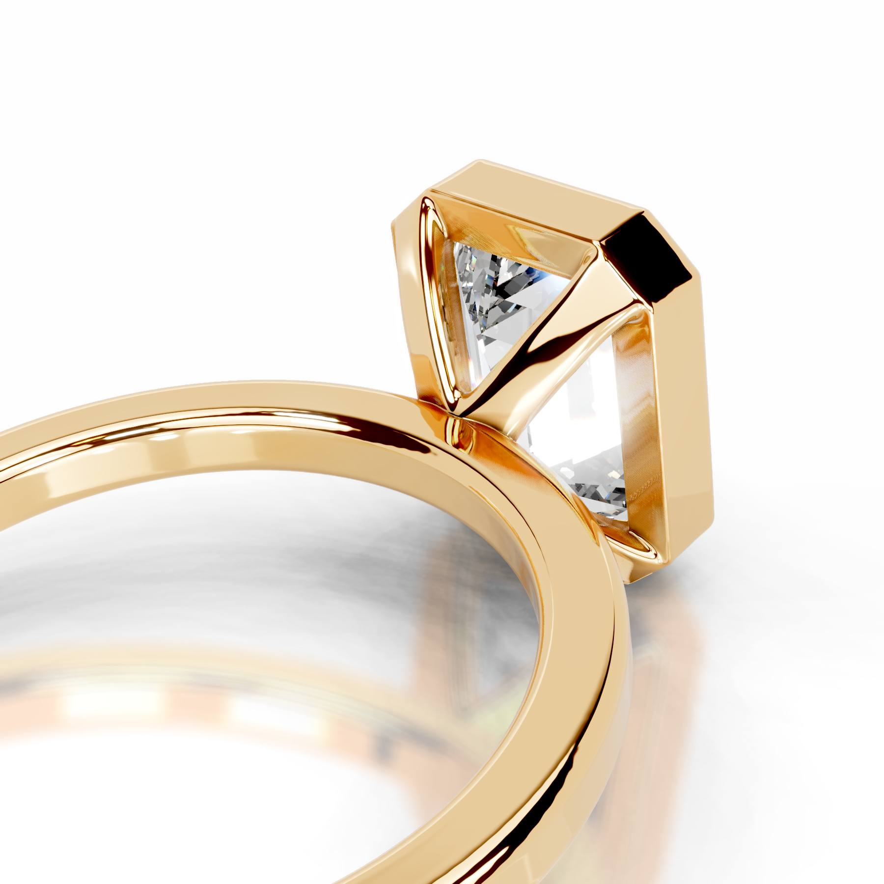 Dima Lab Grown Diamond Ring (2 Carat) -18K Yellow Gold