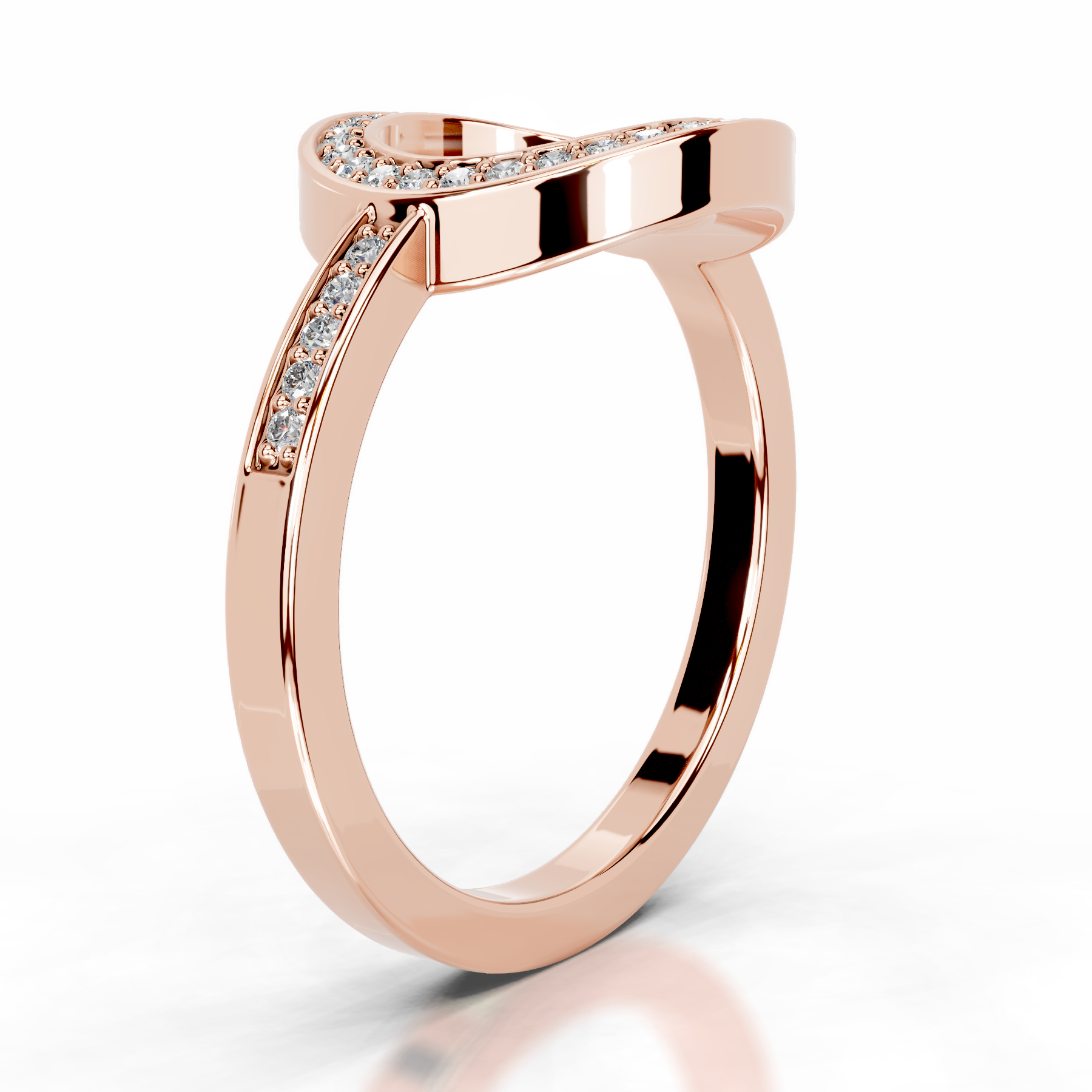 Inessa Lab Grown Diamond Wedding Ring   (0.15 Carat) -14K Rose Gold