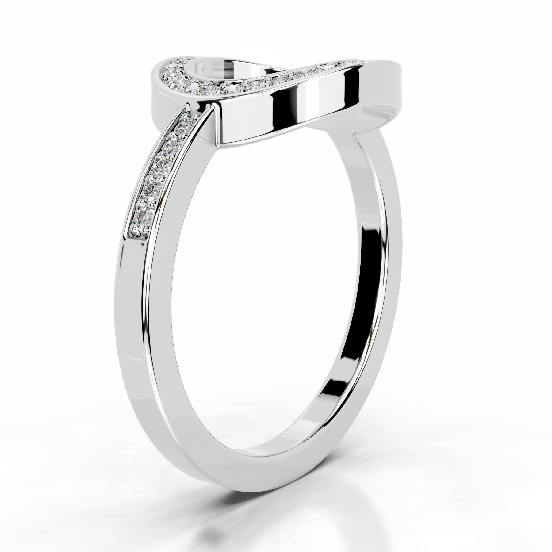 Inessa Diamond Wedding Ring (0.15 Carat) -14K White Gold
