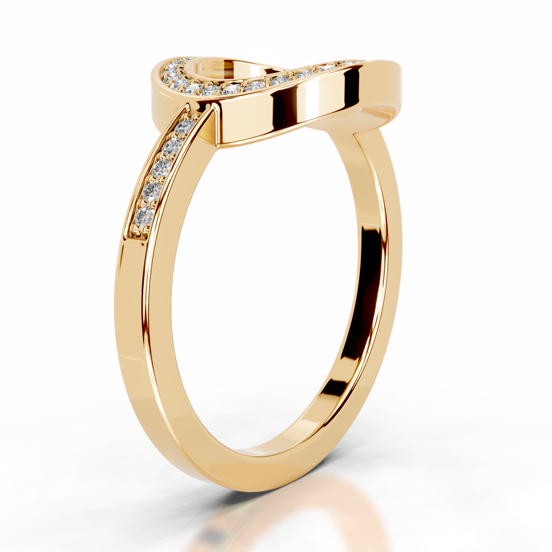 Inessa Lab Grown Diamond Wedding Ring (0.15 Carat) -18K Yellow Gold