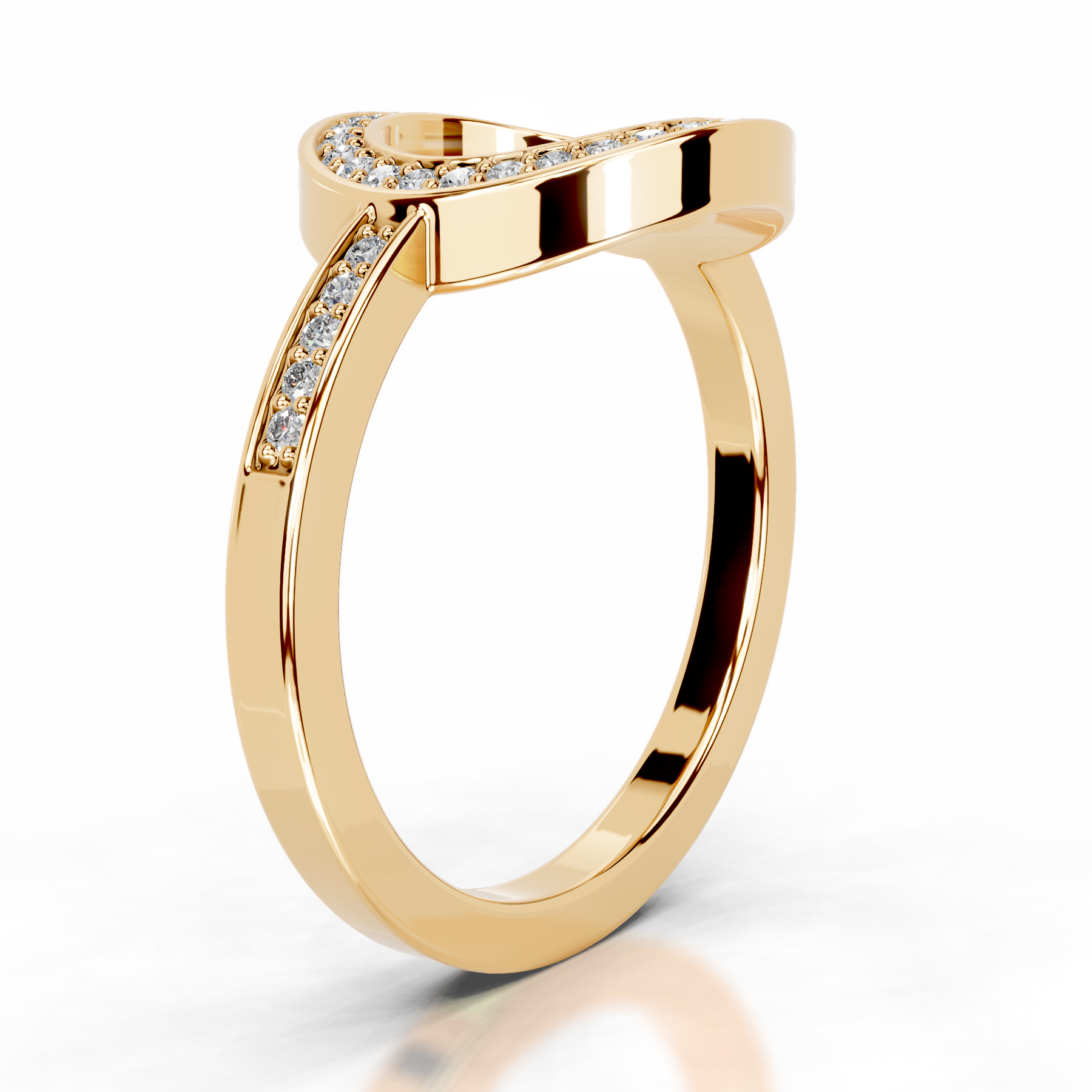 Inessa Diamond Wedding Ring   (0.15 Carat) -18K Yellow Gold