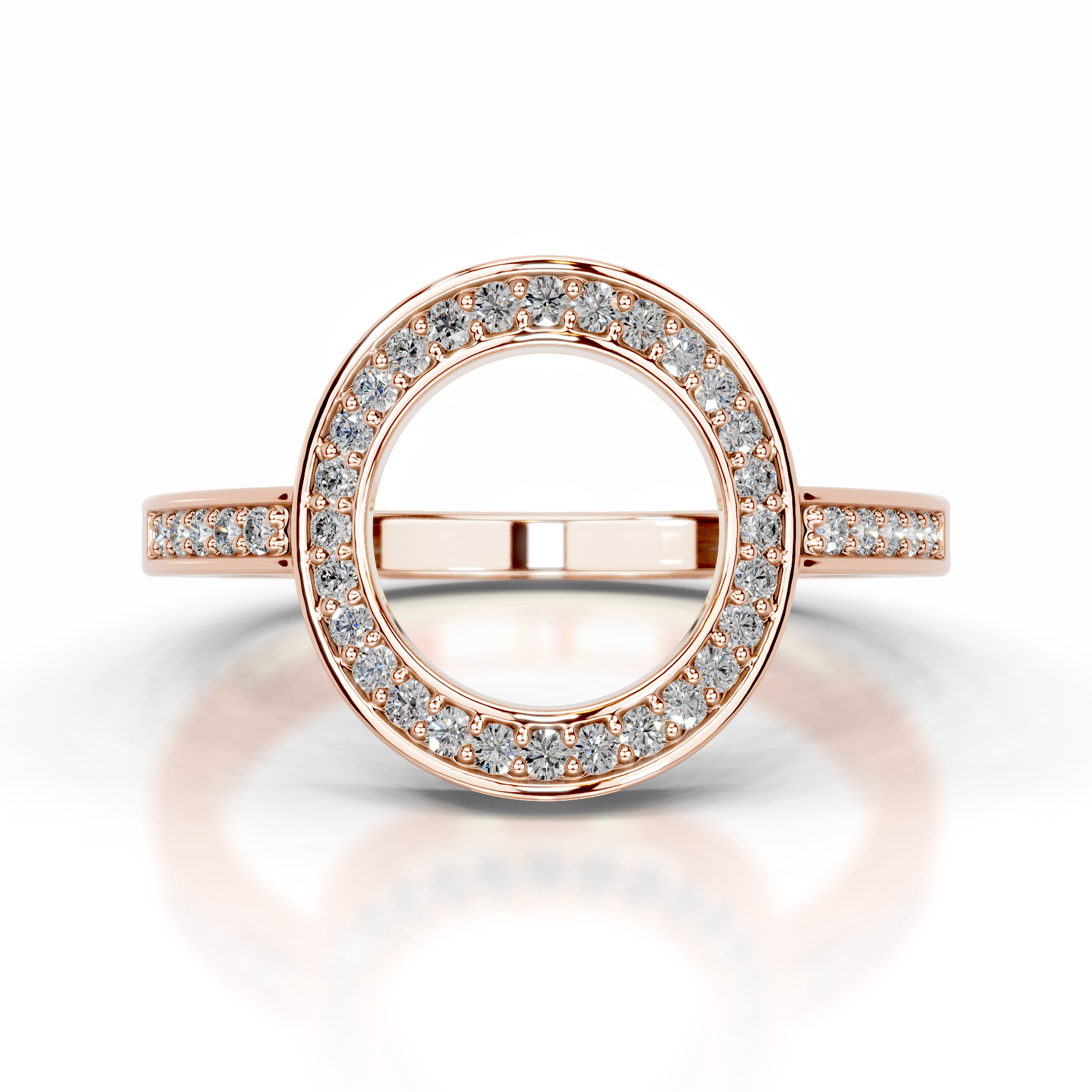 Inessa Diamond Wedding Ring   (0.15 Carat) -14K Rose Gold