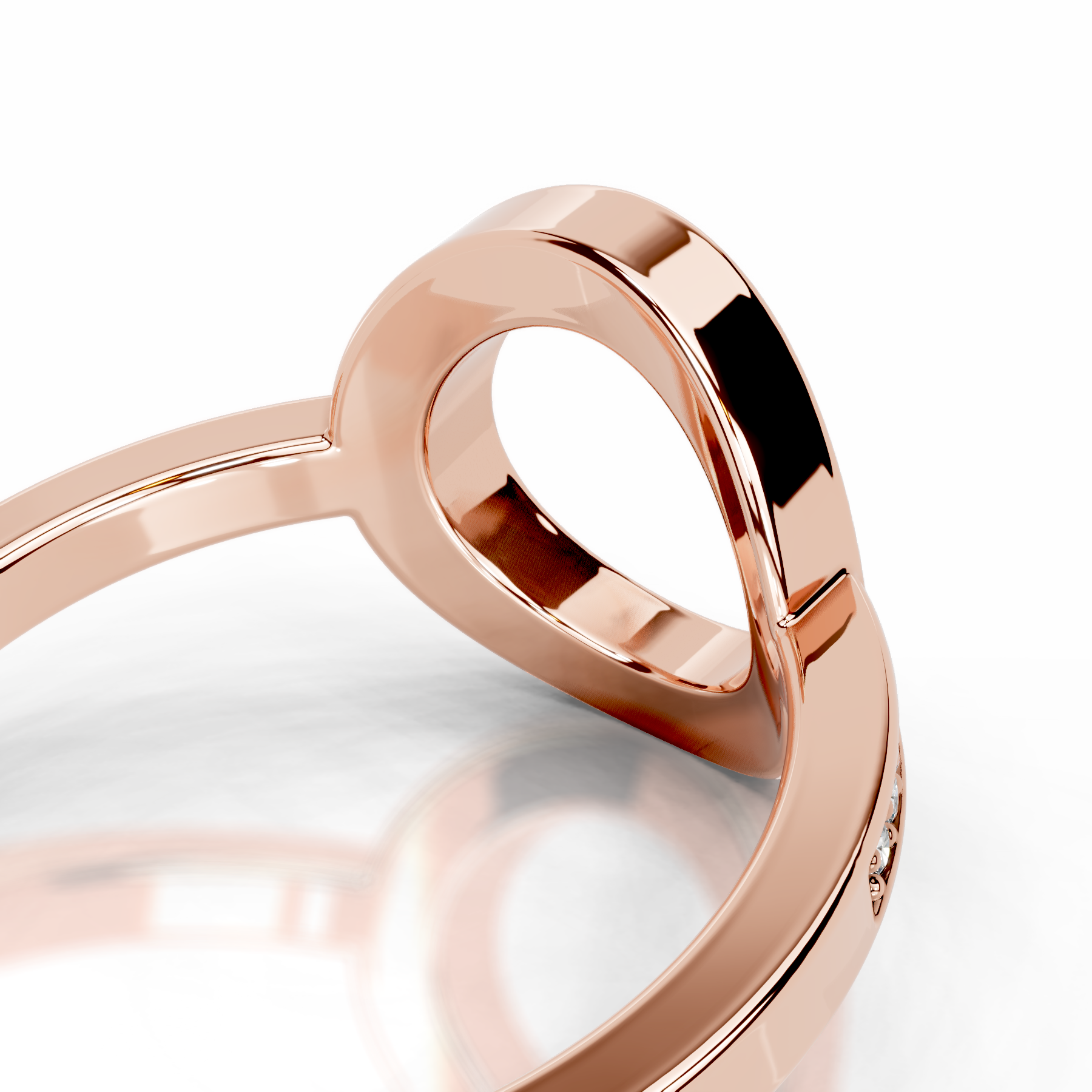Inessa Diamond Wedding Ring   (0.15 Carat) -14K Rose Gold