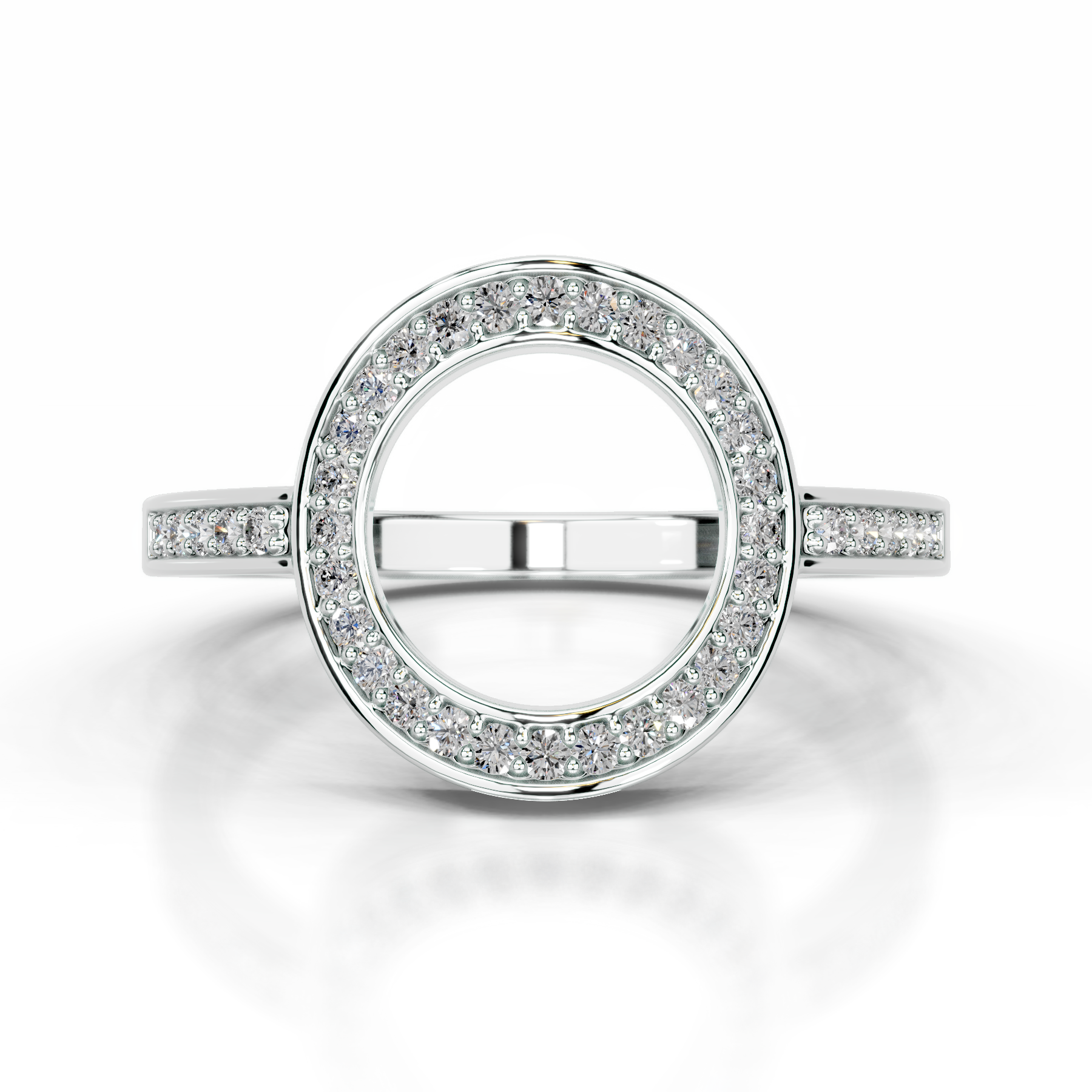 Inessa Diamond Wedding Ring (0.15 Carat) -18K White Gold
