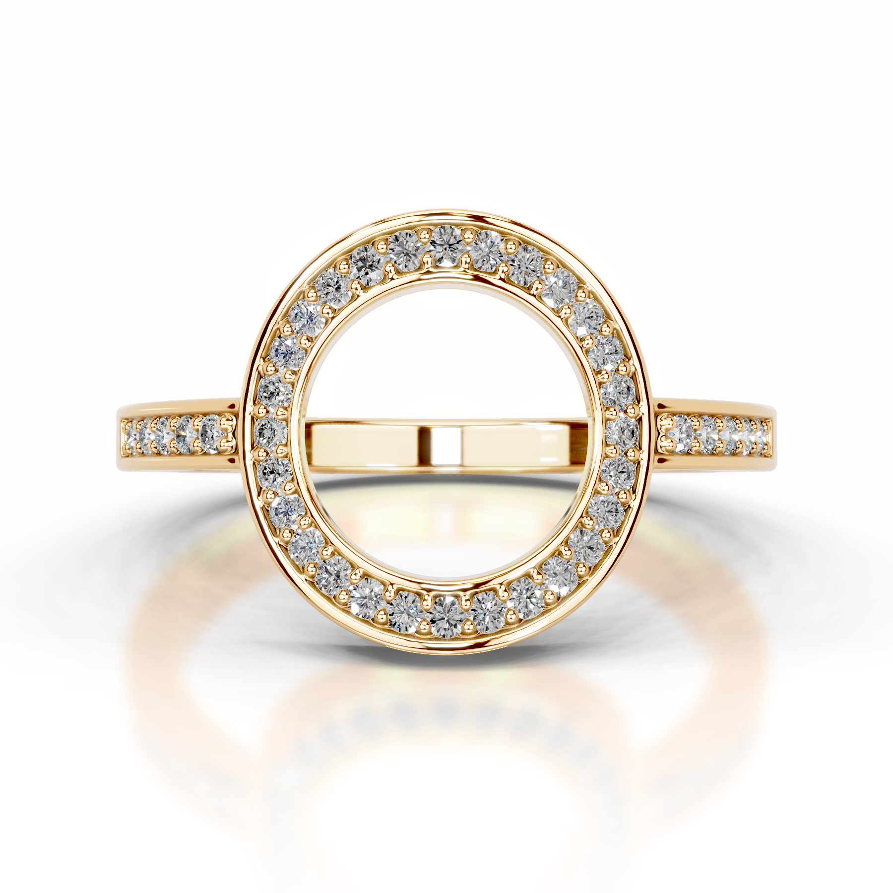 Inessa Lab Grown Diamond Wedding Ring (0.15 Carat) -18K Yellow Gold