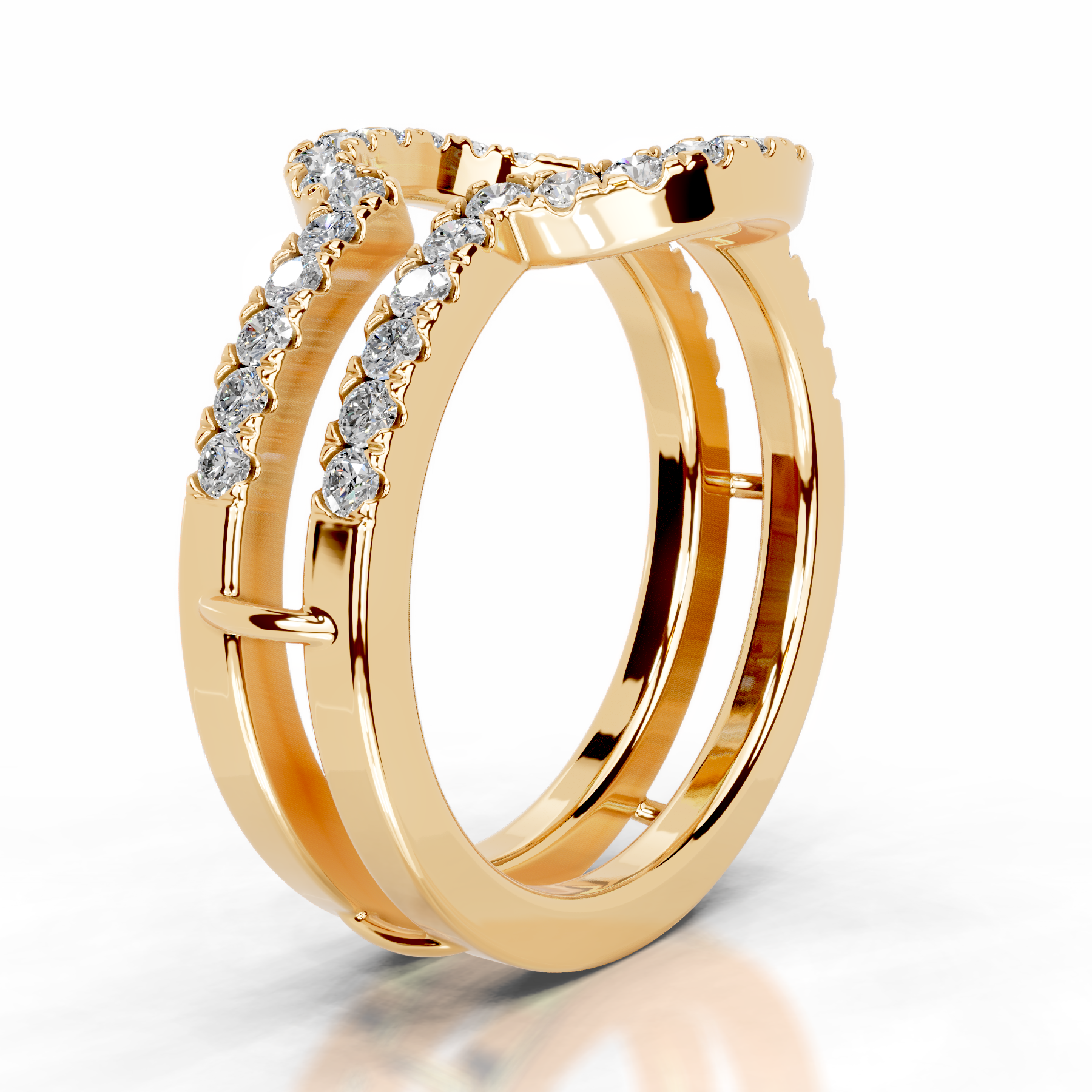 Yana Lab Grown Diamond Wedding Ring (0.50 Carat) -18K Yellow Gold