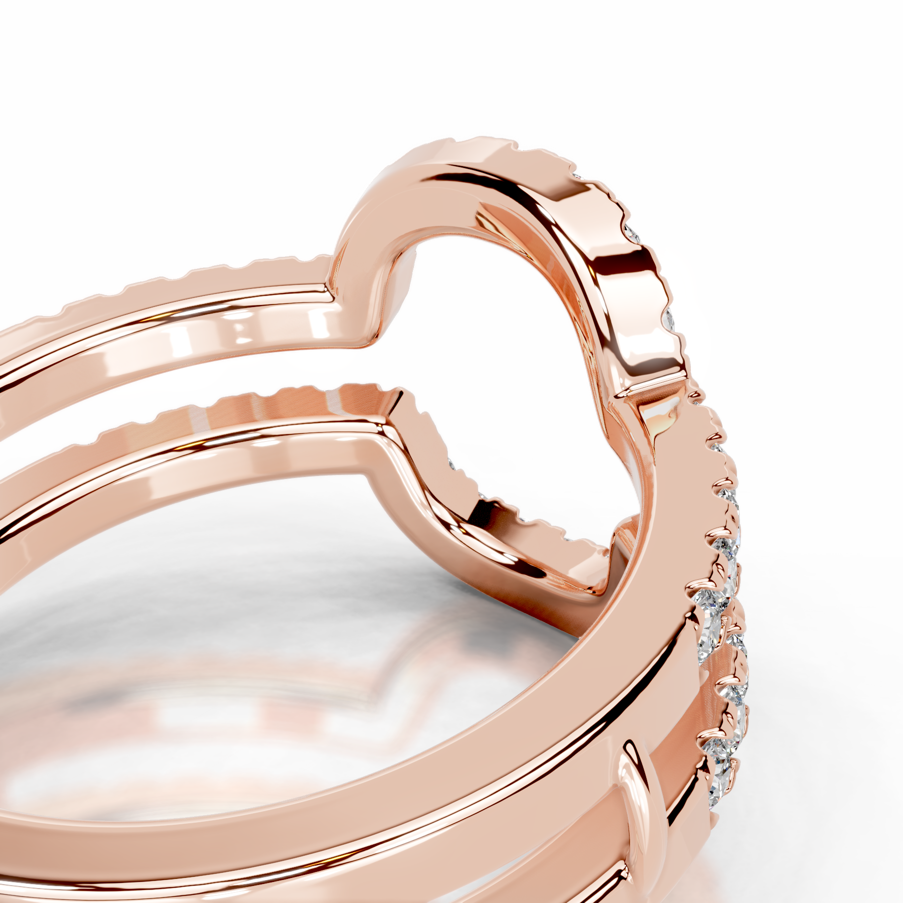 Yana Diamond Wedding Ring   (0.50 Carat) -14K Rose Gold