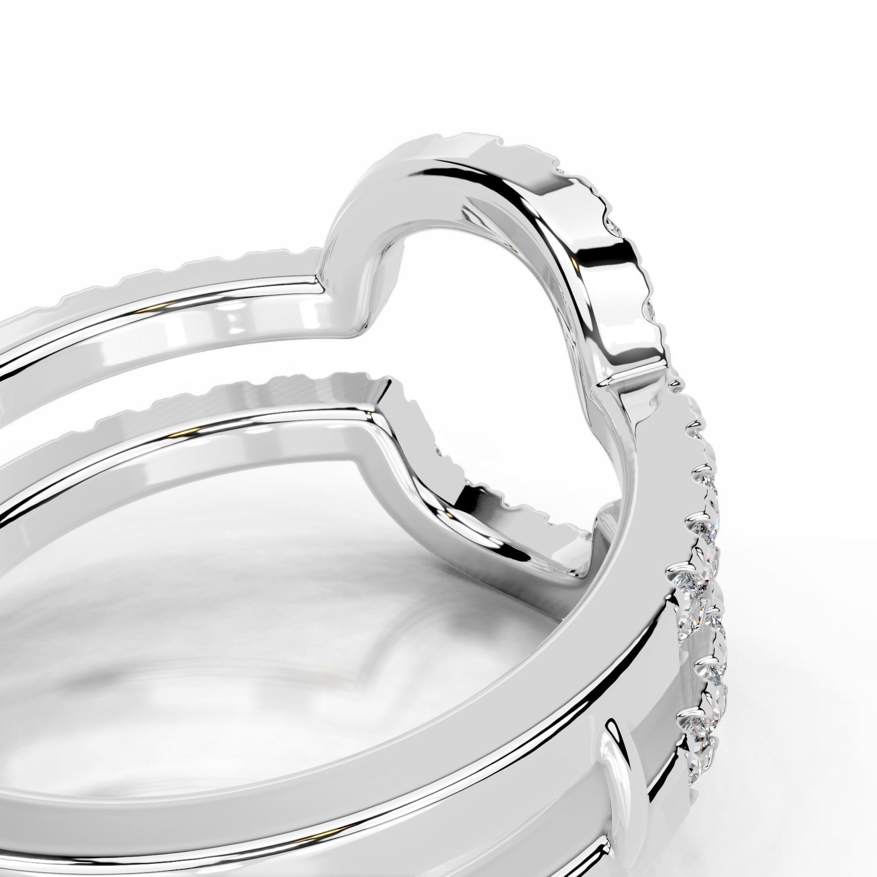 Yana Lab Grown Diamond Wedding Ring (0.50 Carat) -14K White Gold (RTS)