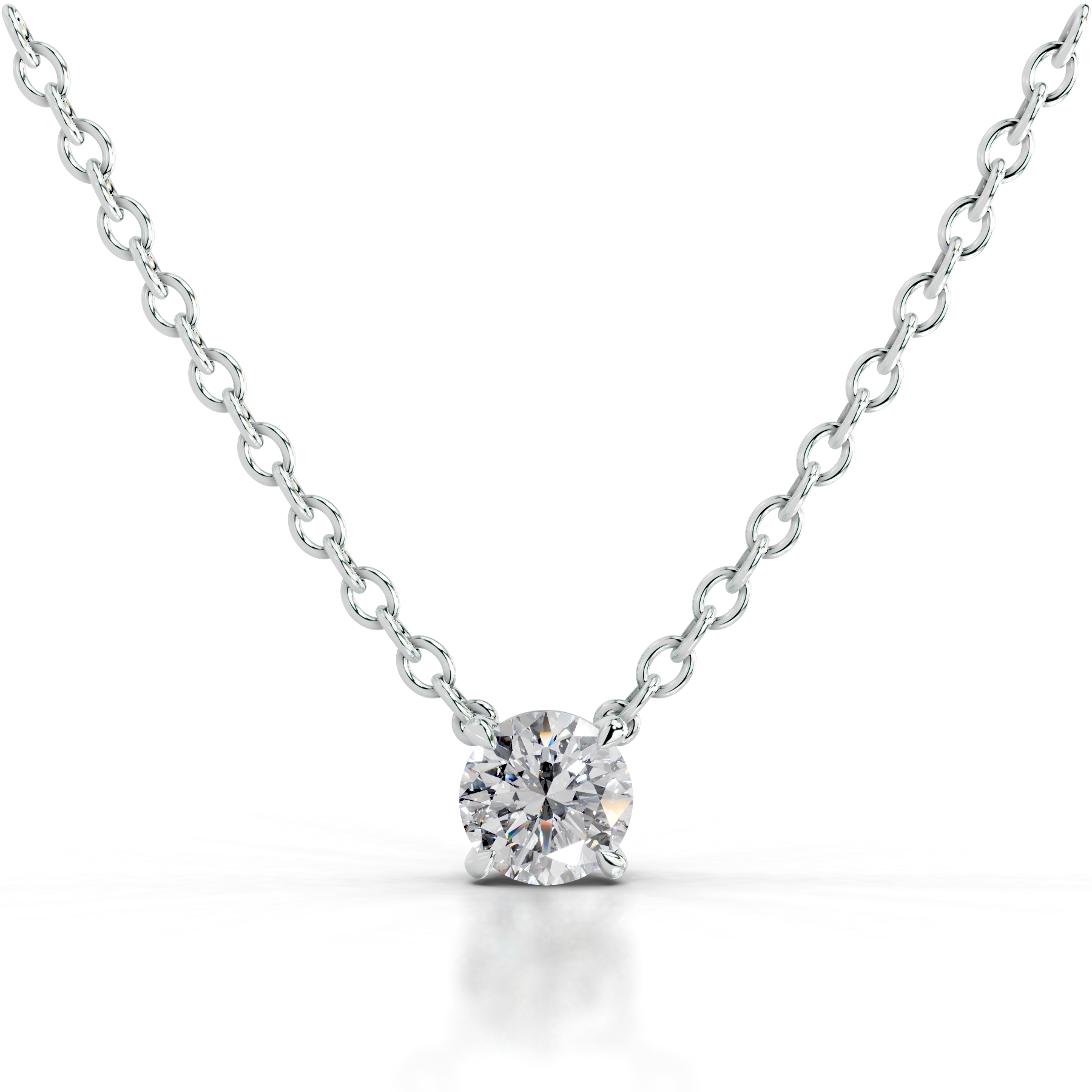 Mary Diamond Pendant (2 Carat) -18K White Gold
