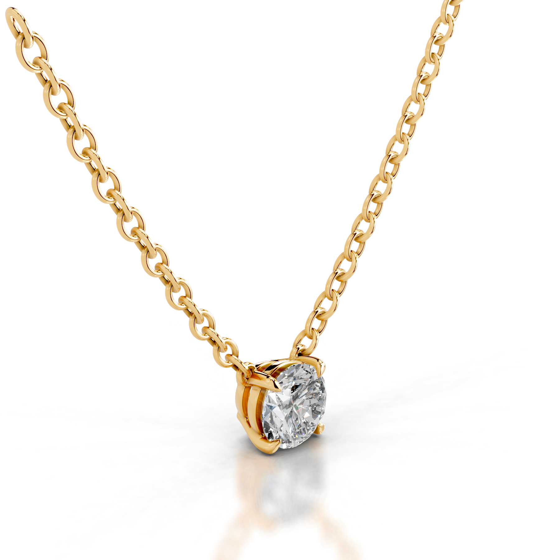 Mary Lab Grown Diamond Pendant (2 Carat) -18K Yellow Gold (RTS)