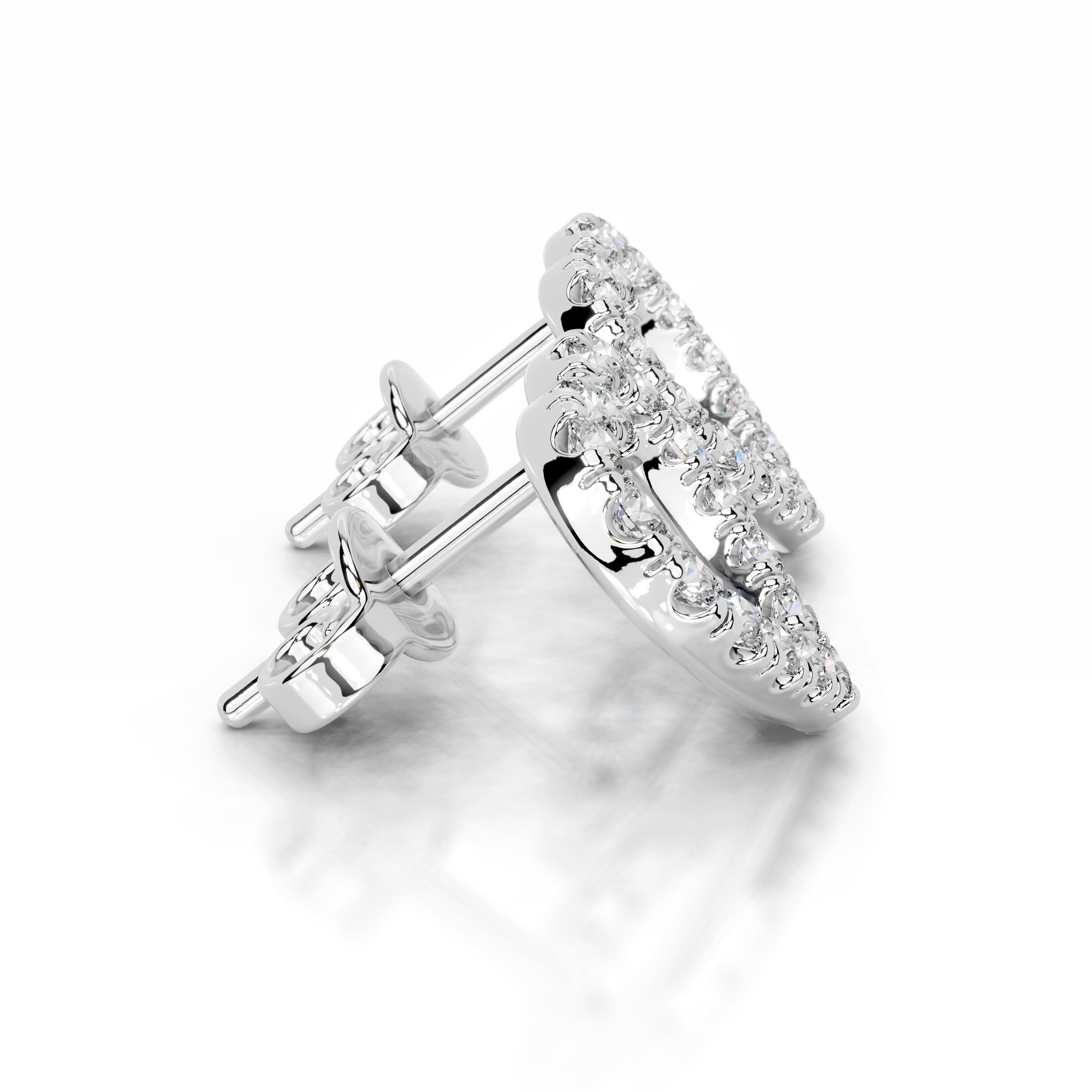 Linda Diamond Earrings - 14K White Gold