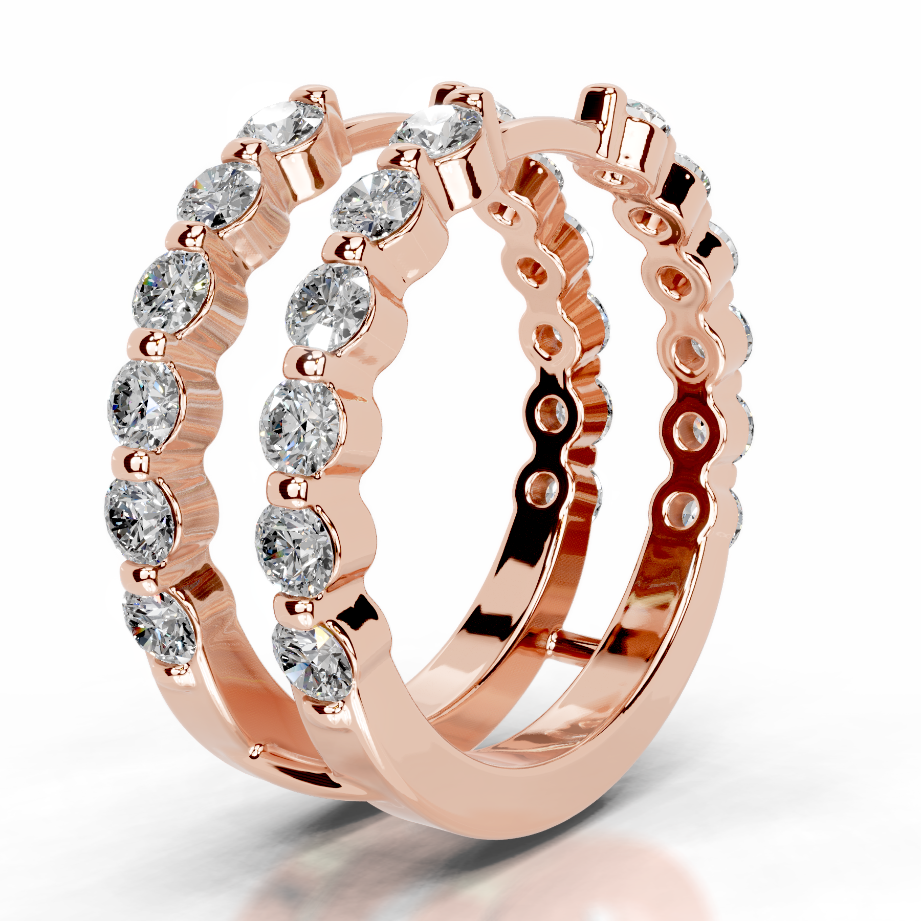 Ashley Diamond Wedding Ring (1.25 Carat) -14K Rose Gold