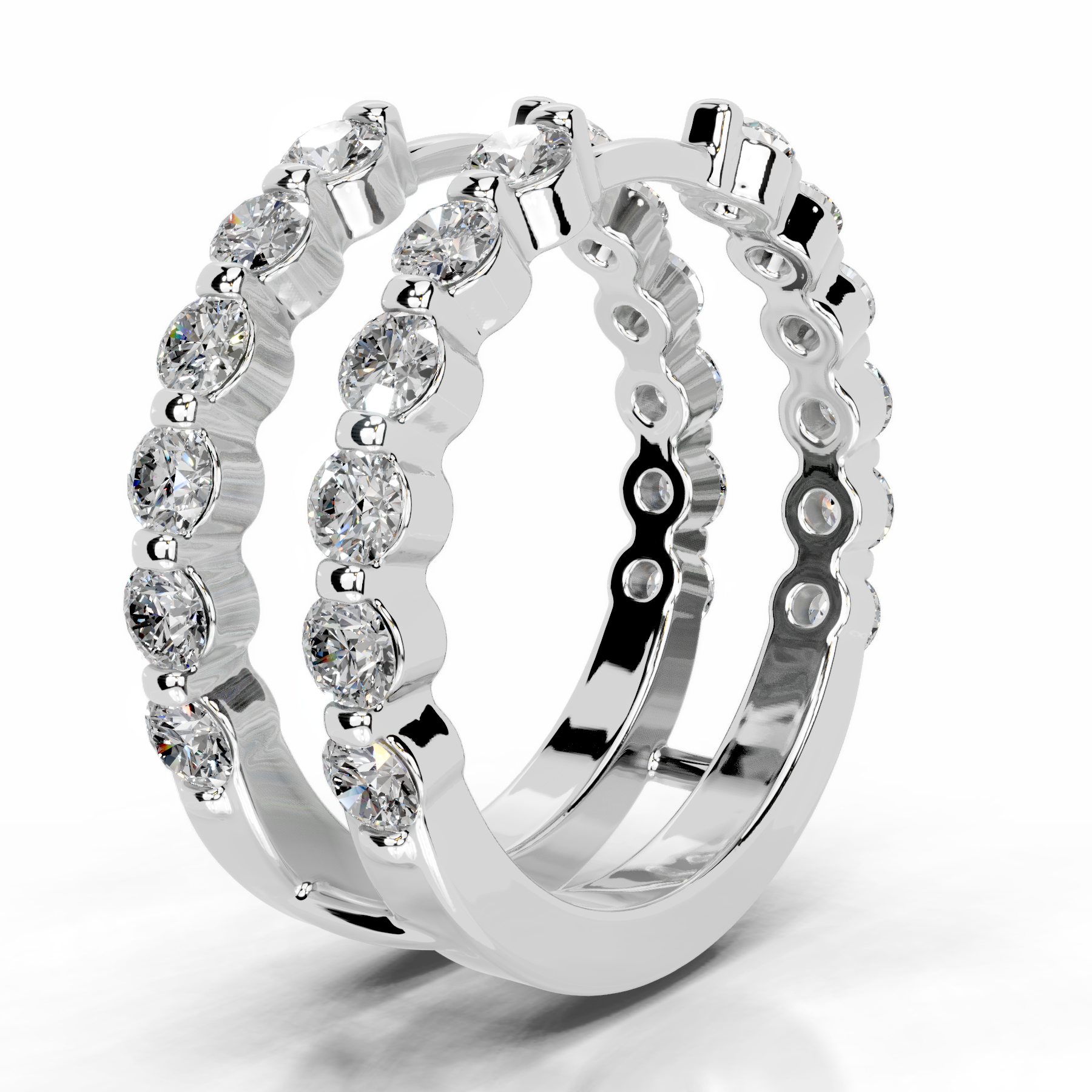 Ashley Diamond Wedding Ring (1.25 Carat) -14K White Gold (RTS)