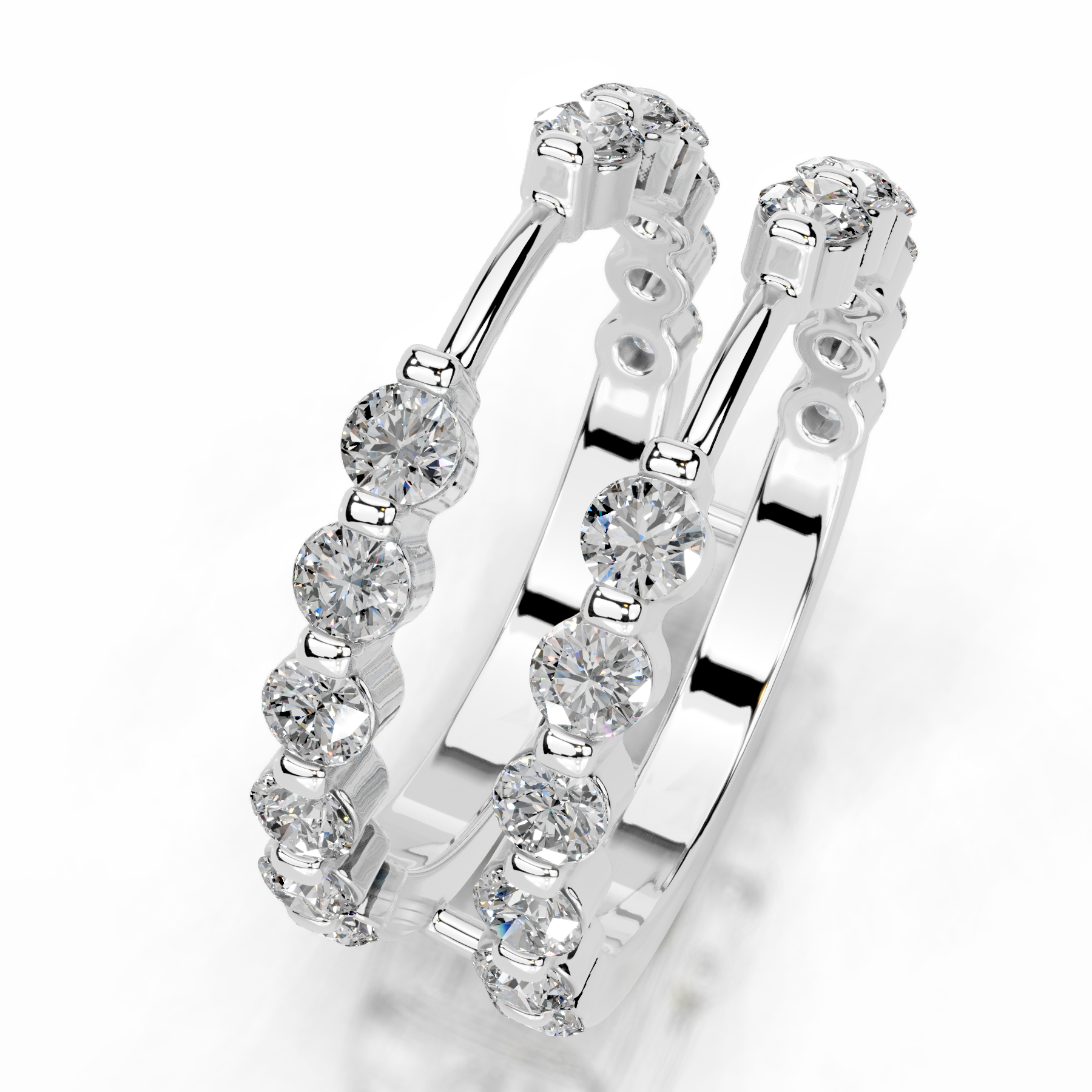 Ashley Diamond Wedding Ring (1.25 Carat) -14K White Gold (RTS)