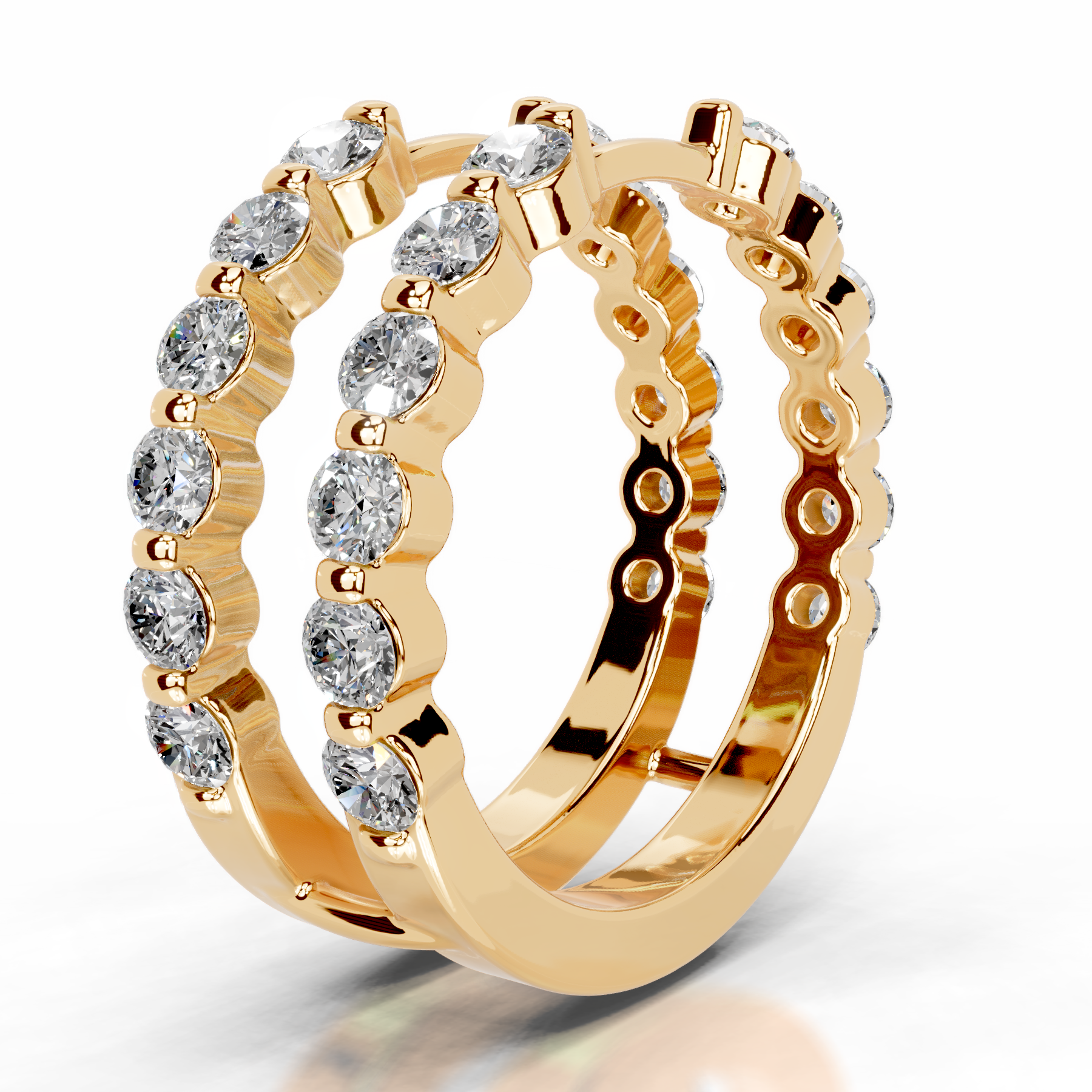 Ashley Lab Grown Diamond Wedding Ring (1.25 Carat) -18K Yellow Gold