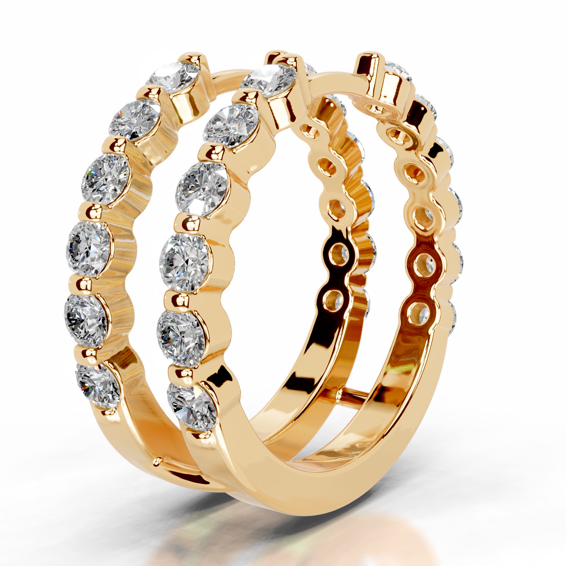 Ashley Lab Grown Diamond Wedding Ring   (1.25 Carat) -18K Yellow Gold