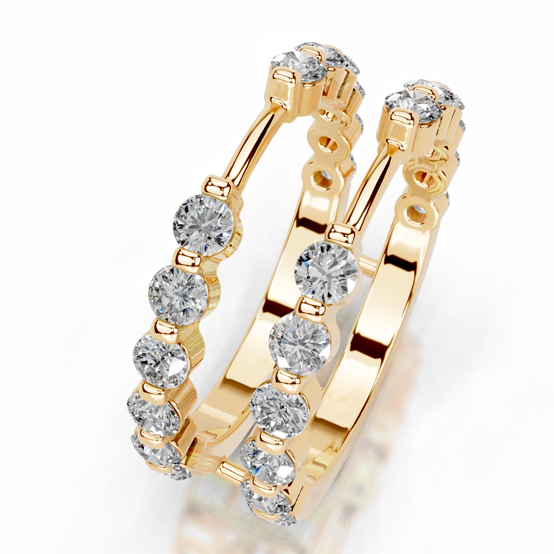 Ashley Lab Grown Diamond Wedding Ring (1.25 Carat) -18K Yellow Gold