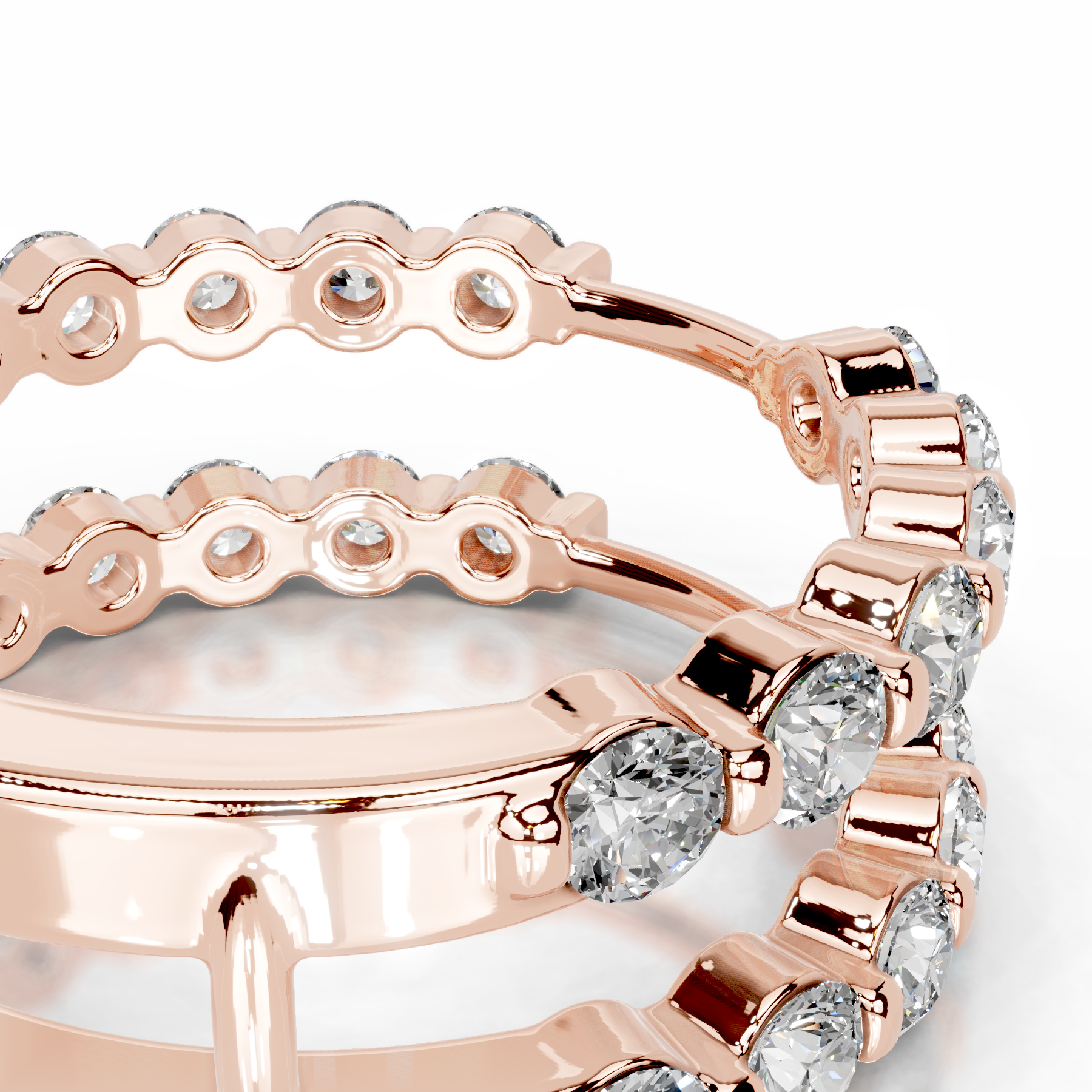 Ashley Diamond Wedding Ring (1.25 Carat) -14K Rose Gold