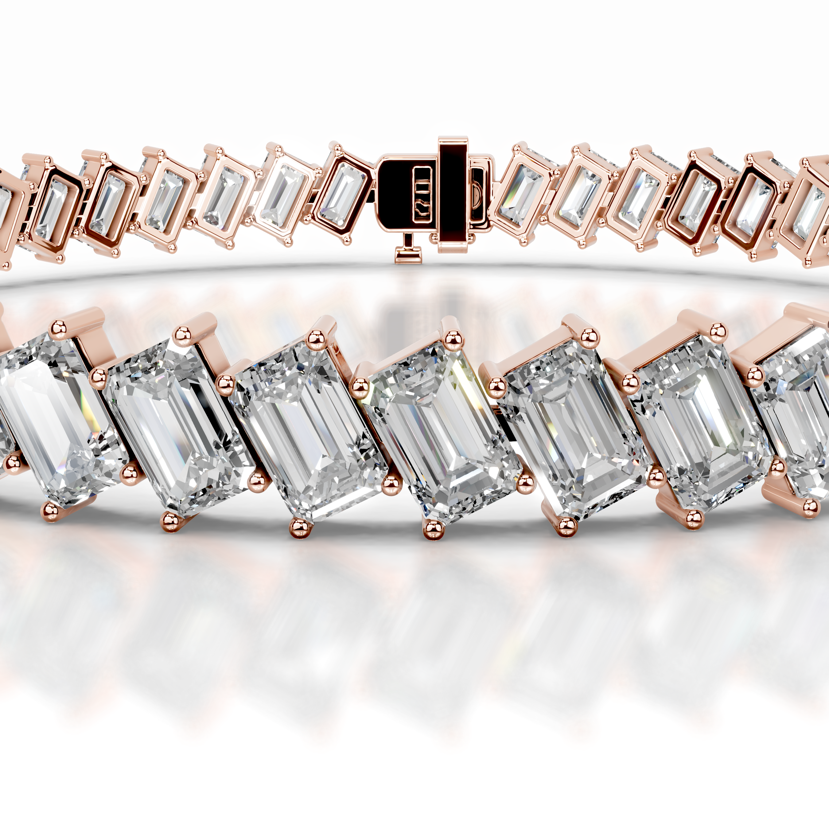 Amy Diamond Tennis Bracelet (15 Carat) -14K Rose Gold