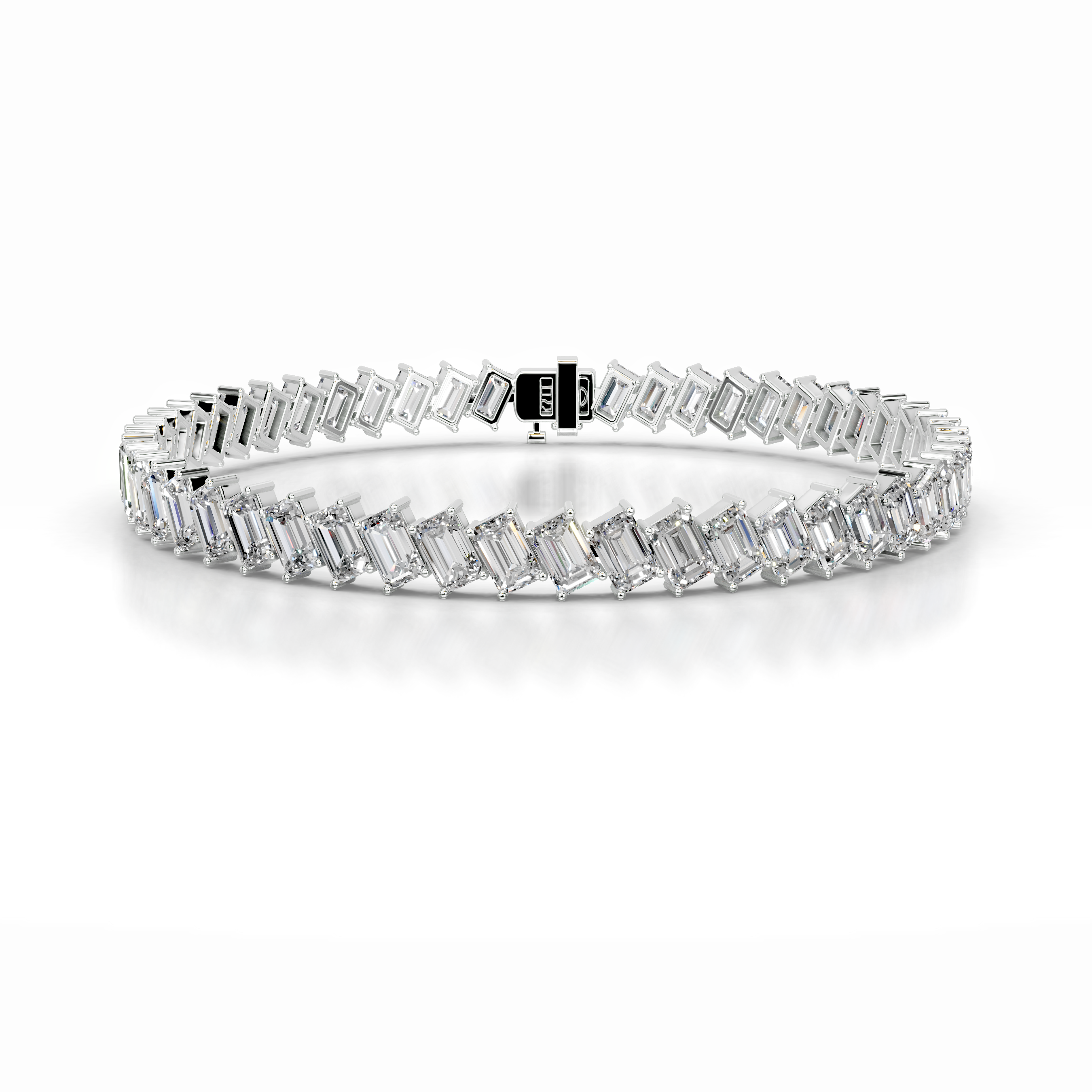 Amy Diamond Tennis Bracelet (15 Carat) -18K White Gold