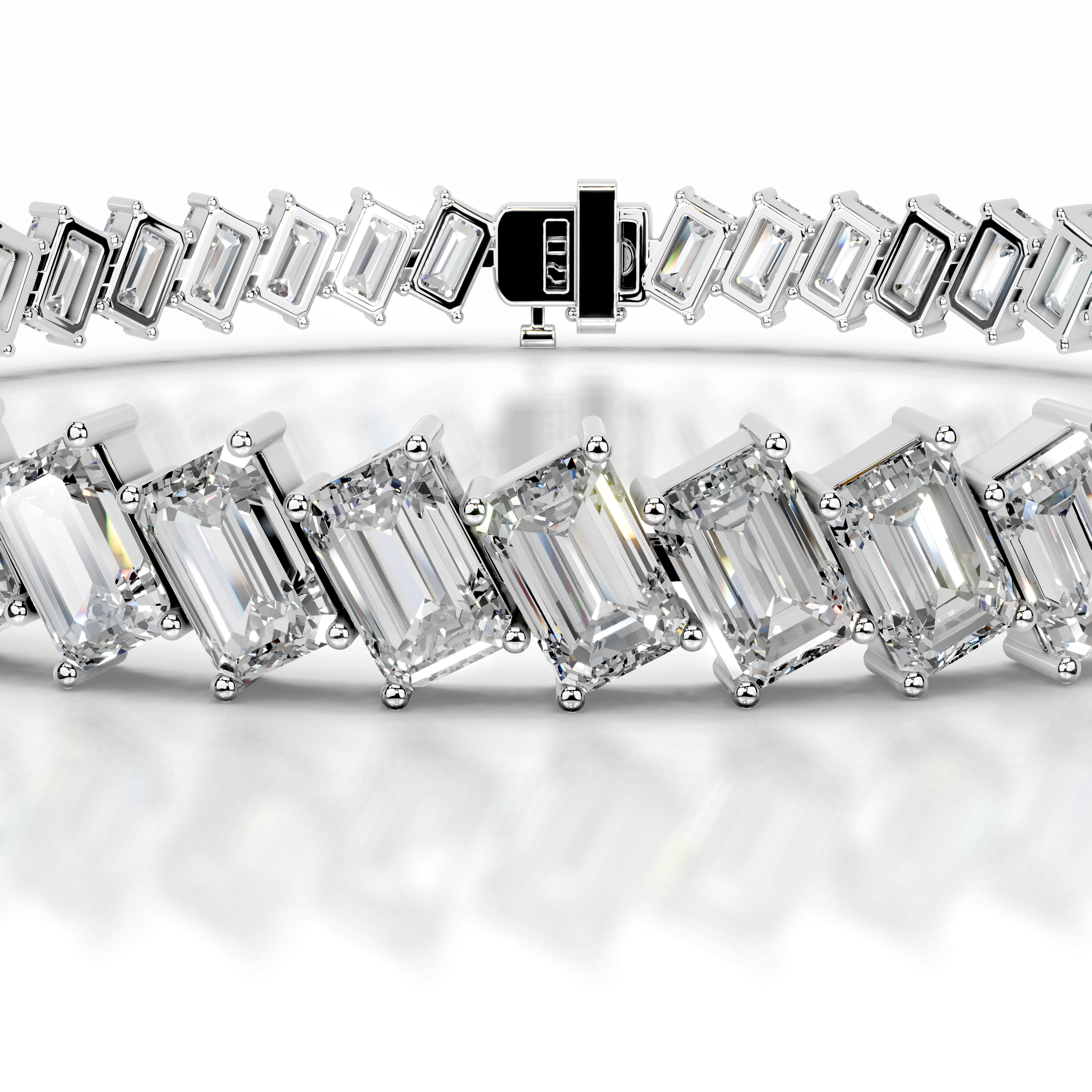 Amy Lab Grown Diamond Tennis Bracelet (15 Carat) -14K White Gold