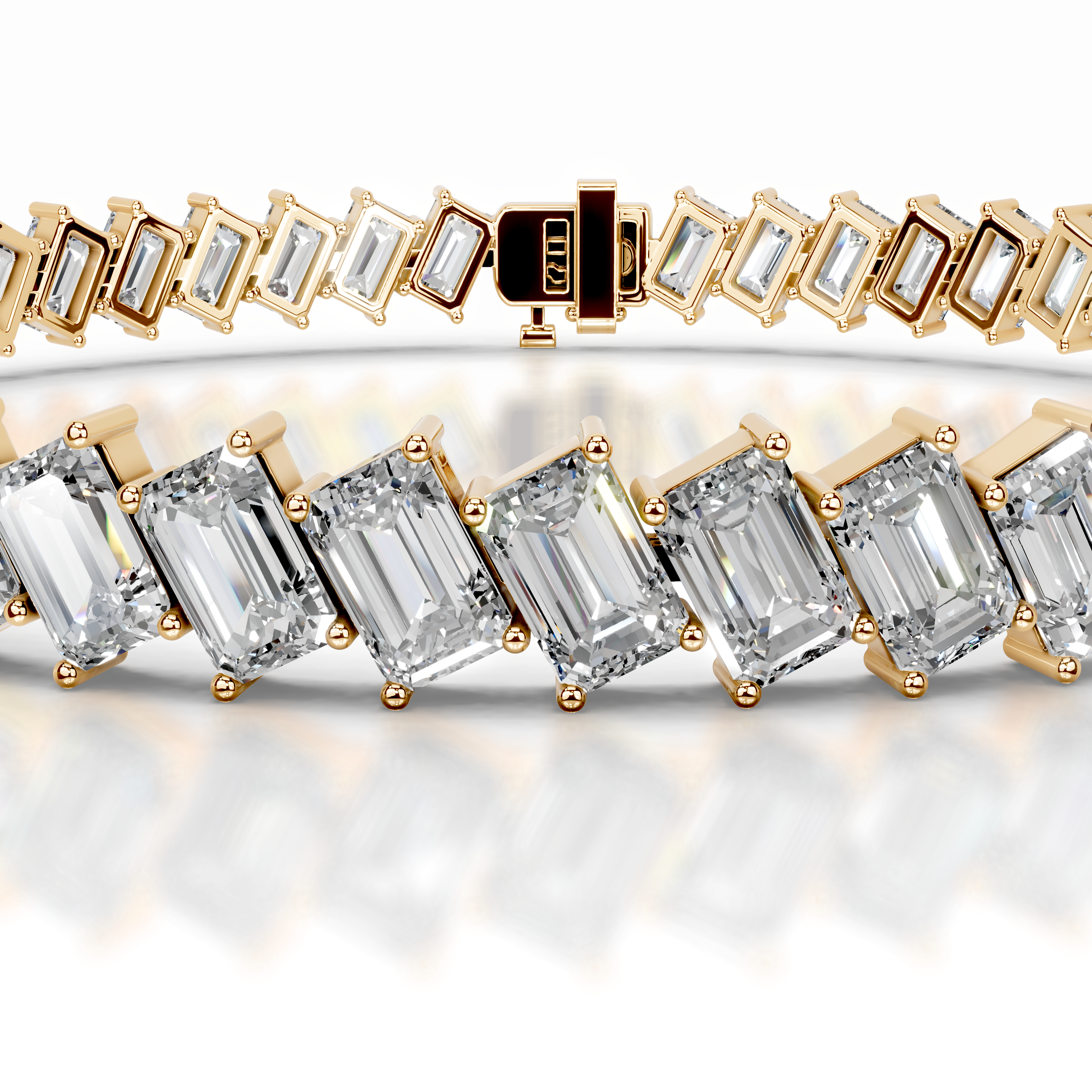 Amy Lab Grown Diamond Tennis Bracelet (15 Carat) -18K Yellow Gold