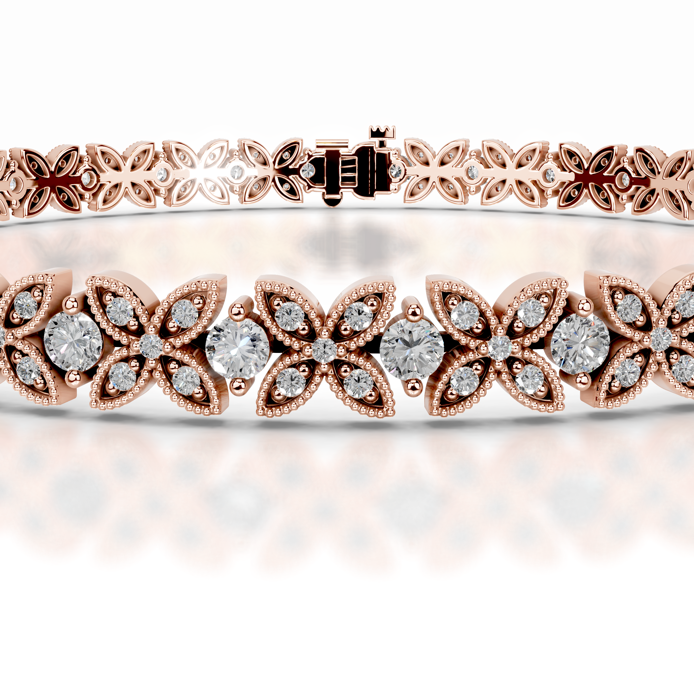 Kathleen Lab Grown Diamond Tennis Bracelet (2.5 Carat) -14K Rose Gold