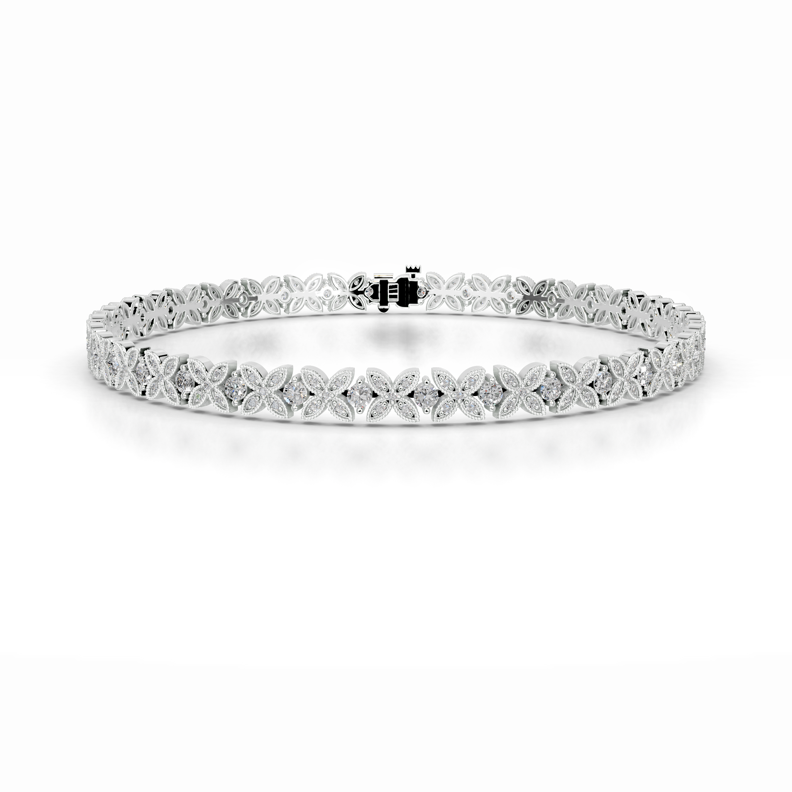 Kathleen Diamond Tennis Bracelet (2.5 Carat) -18K White Gold