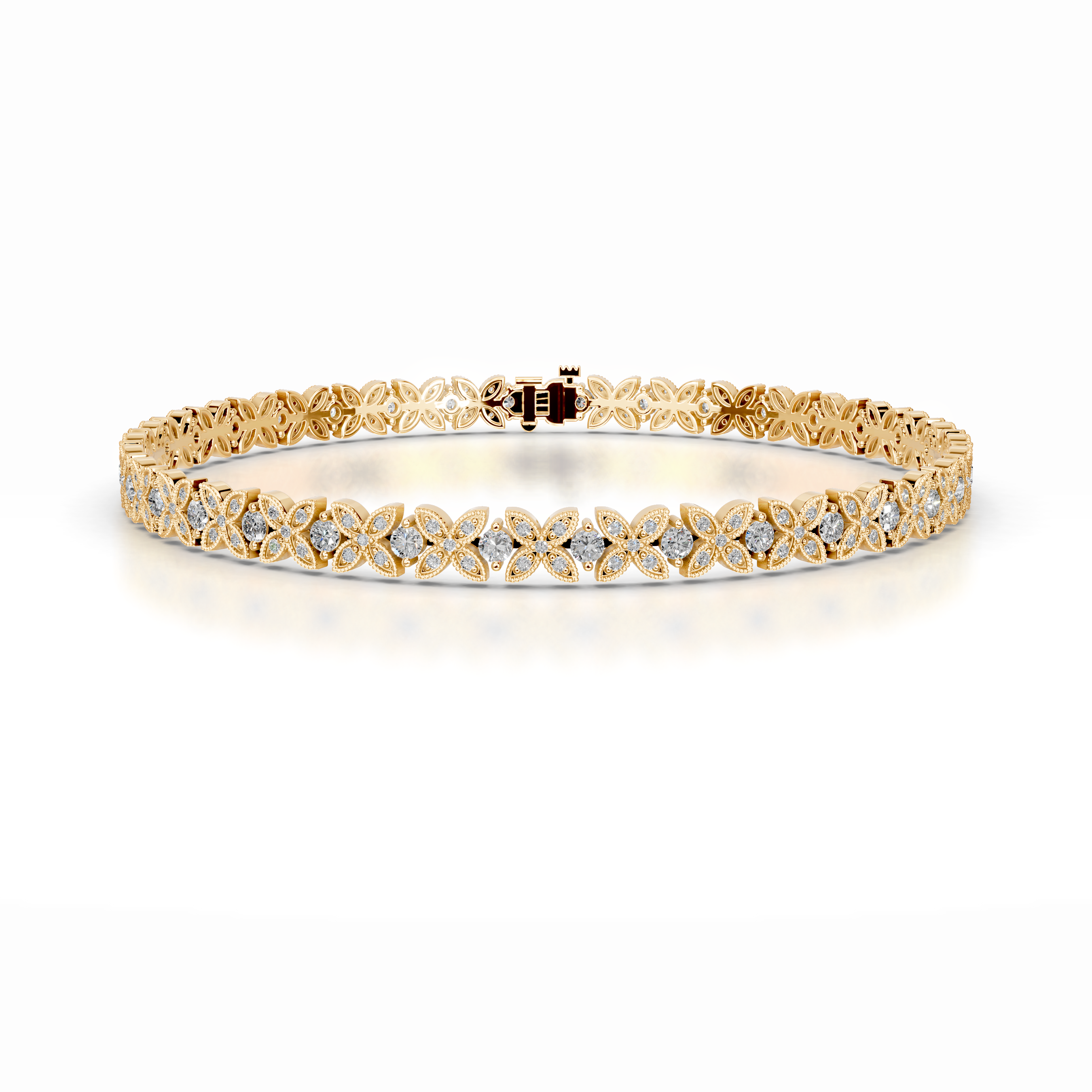Kathleen Lab Grown Diamond Tennis Bracelet (2.5 Carat) -18K Yellow Gold