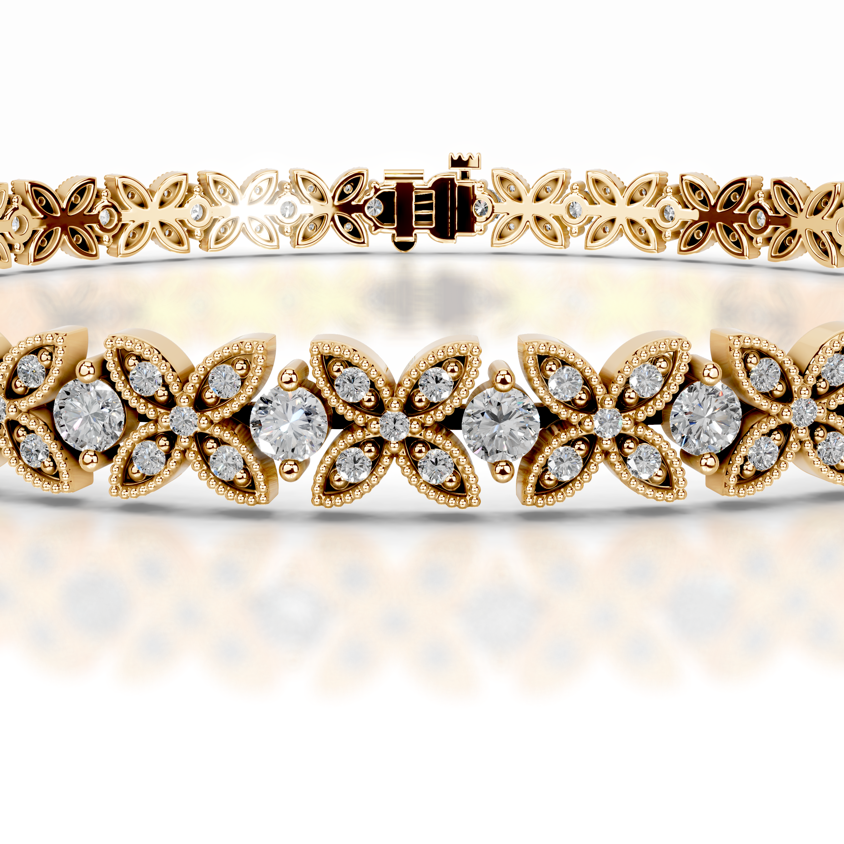 Kathleen Lab Grown Diamond Tennis Bracelet (2.5 Carat) -18K Yellow Gold