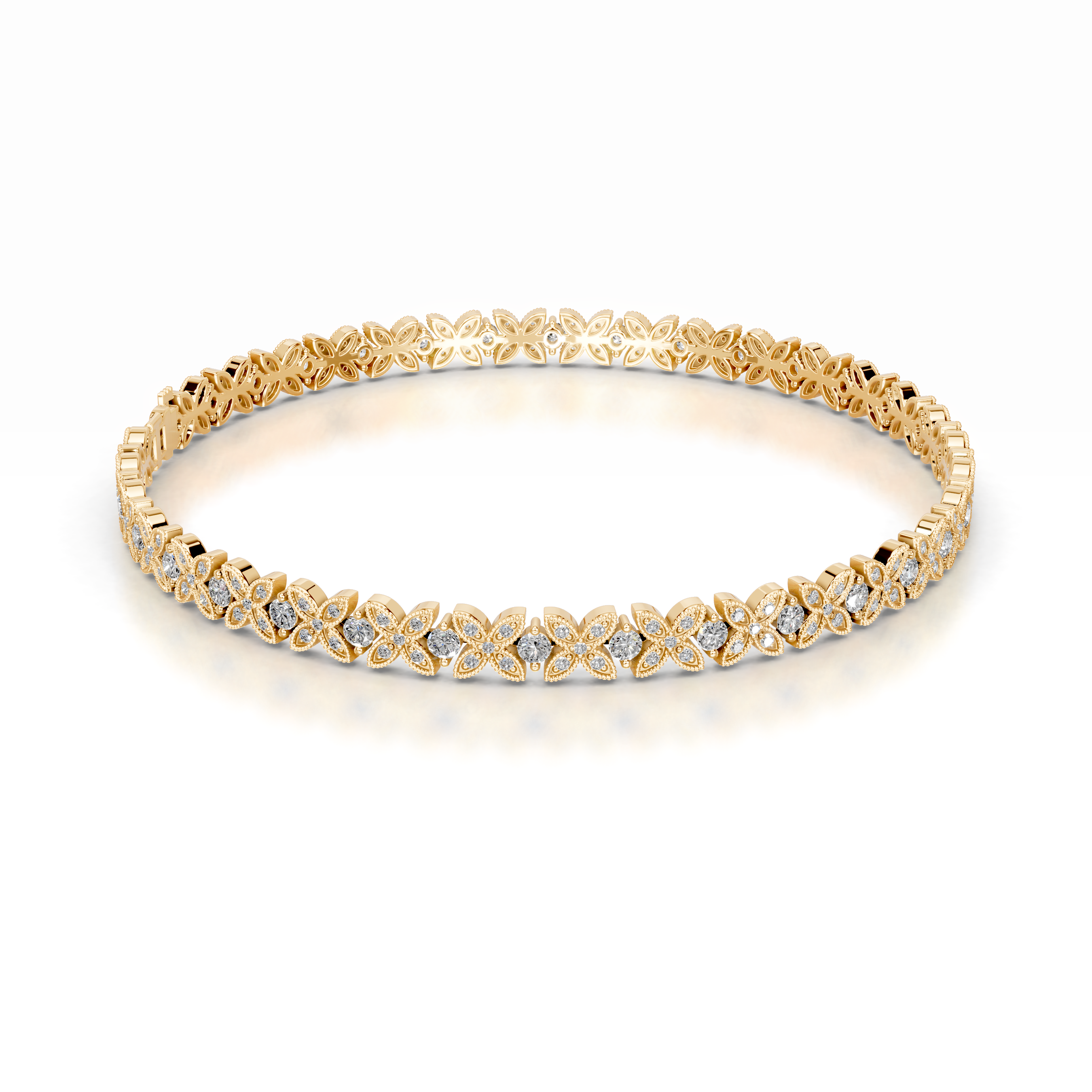 Kathleen Lab Grown Diamond Tennis Bracelet (2.5 Carat) -18K Yellow Gold