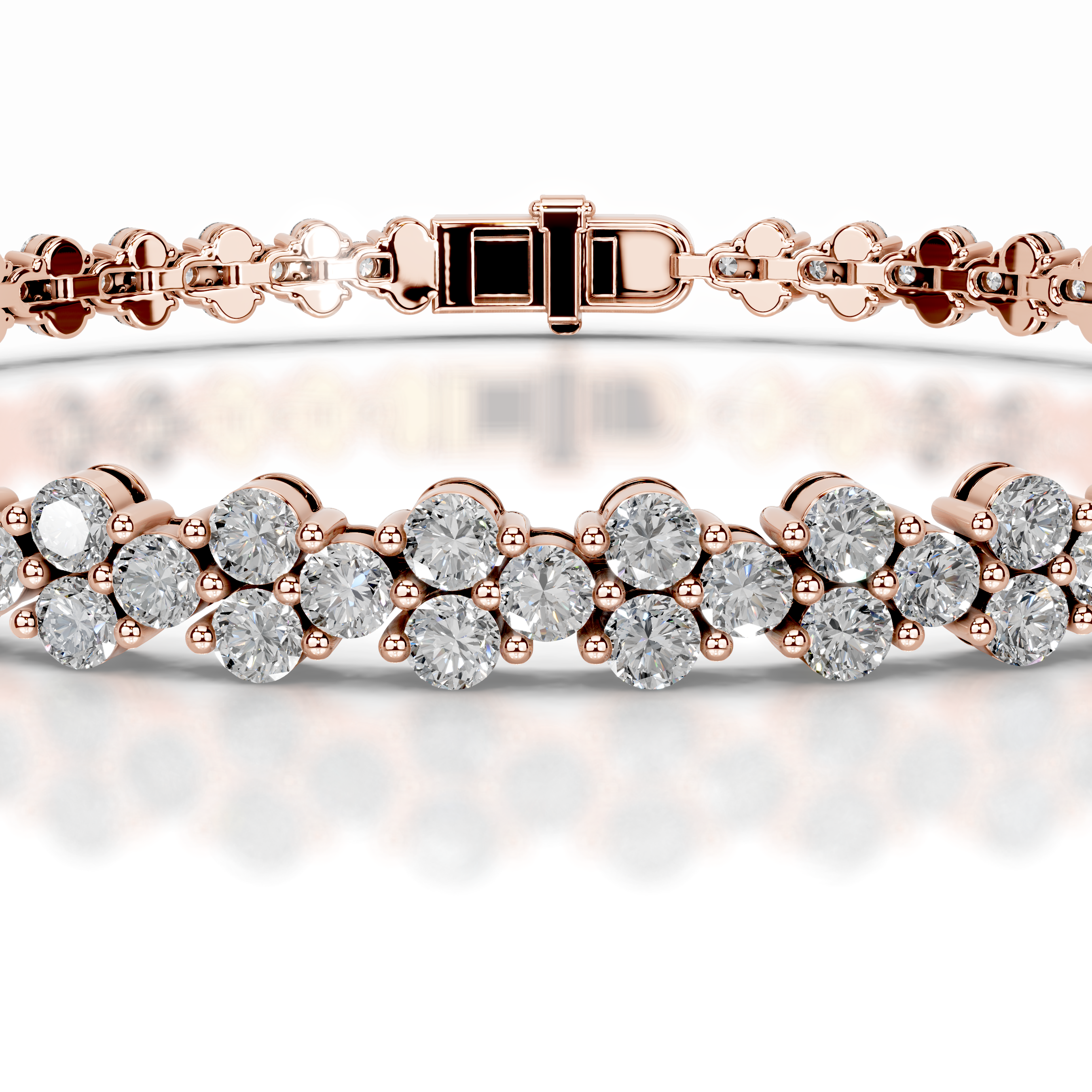 Shirley Lab Grown Diamond Tennis Bracelet (7.5 Carat) -14K Rose Gold