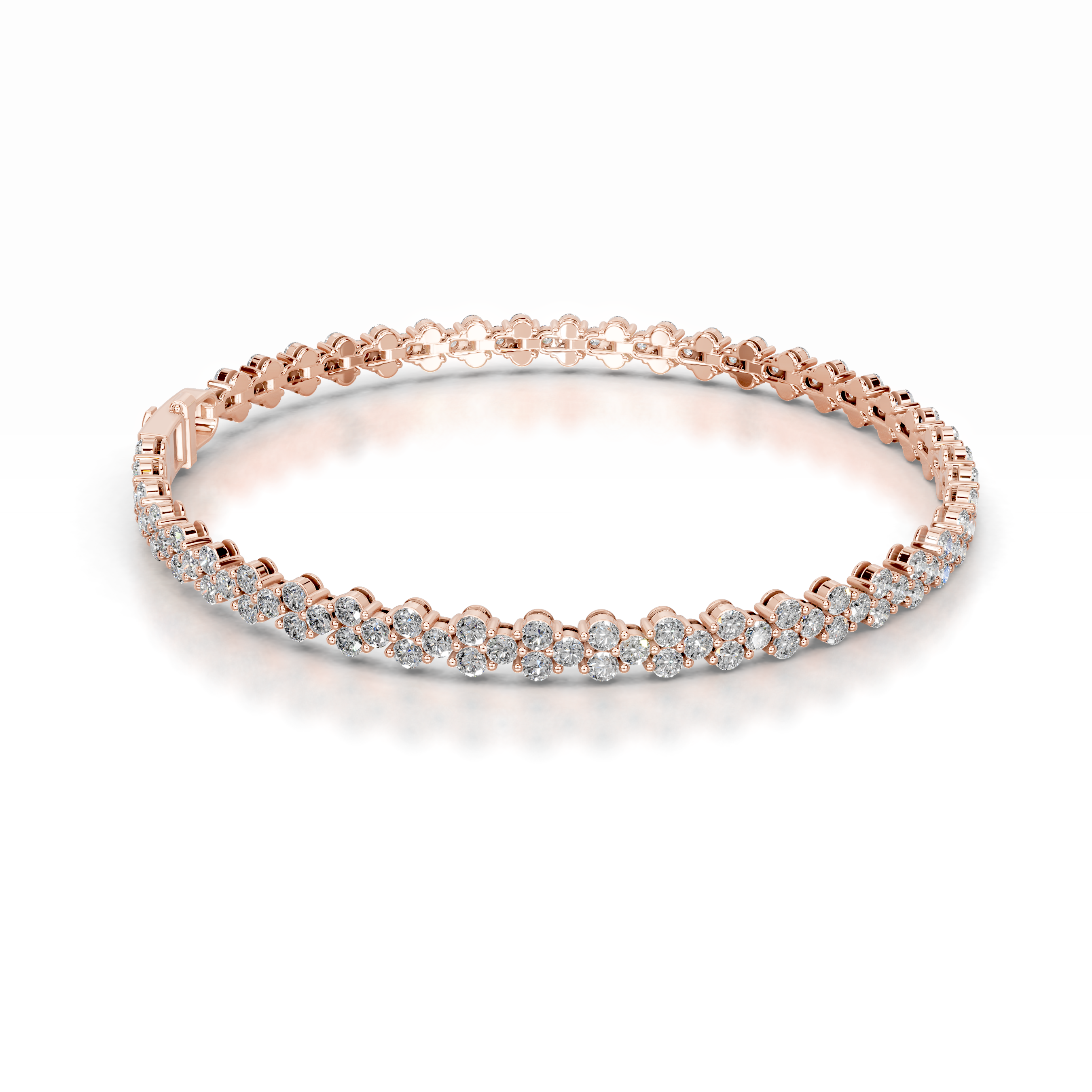 Shirley Lab Grown Diamond Tennis Bracelet (7.5 Carat) -14K Rose Gold