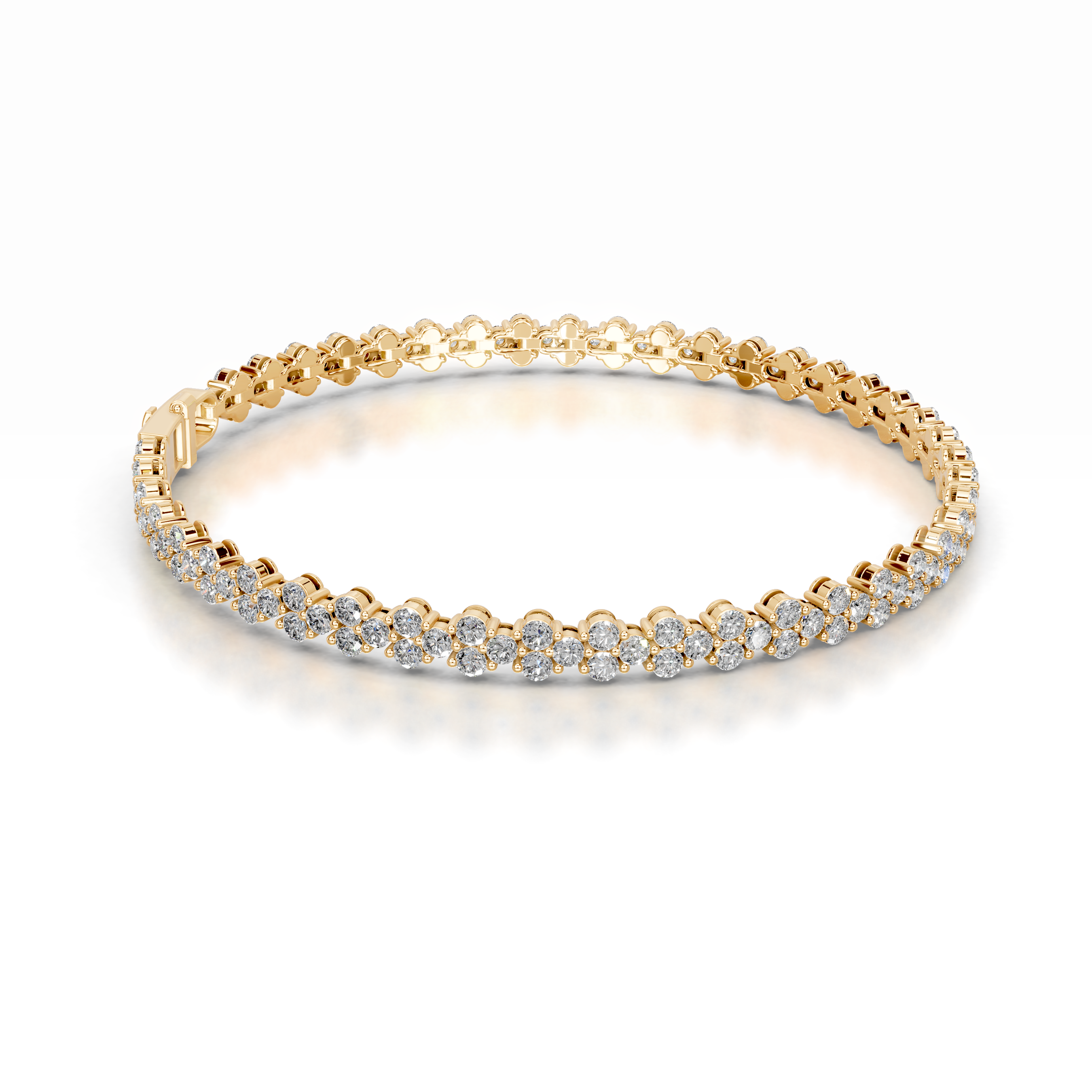 Shirley Lab Grown Diamond Tennis Bracelet (7.5 Carat) -18K Yellow Gold