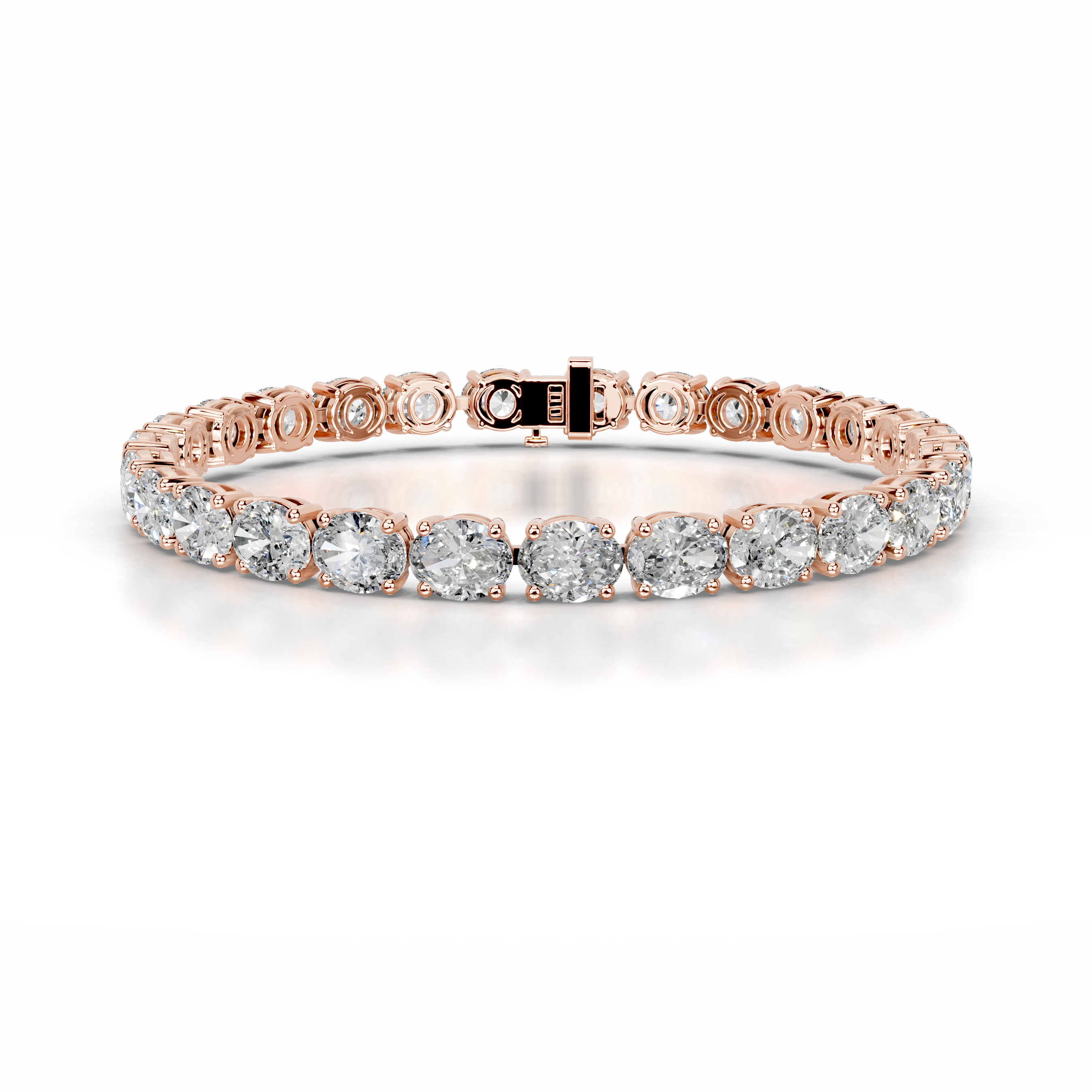 Ruth Lab Grown Diamond Tennis Bracelet (15 Carat) -14K Rose Gold
