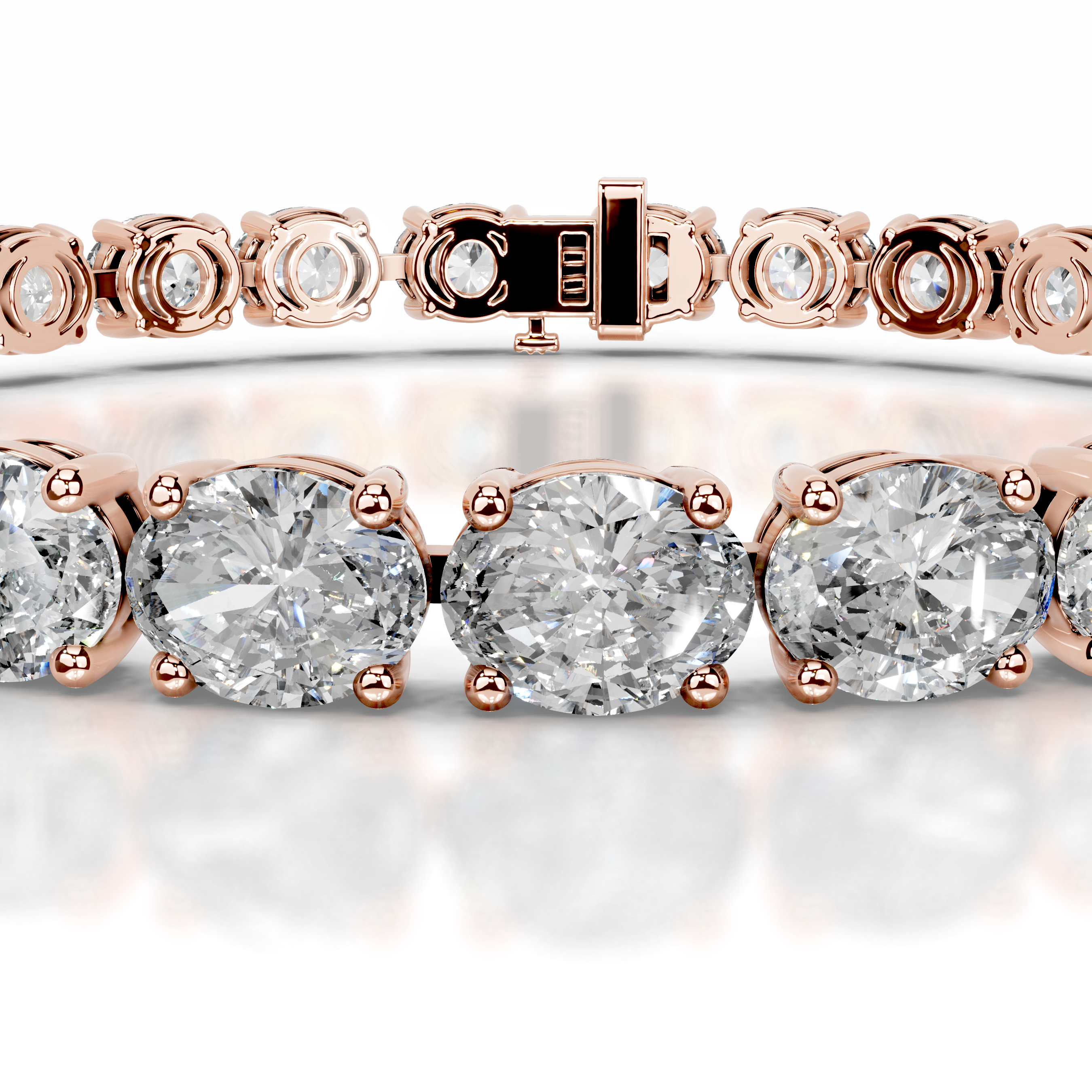 Ruth Diamond Tennis Bracelet (15 Carat) -14K Rose Gold