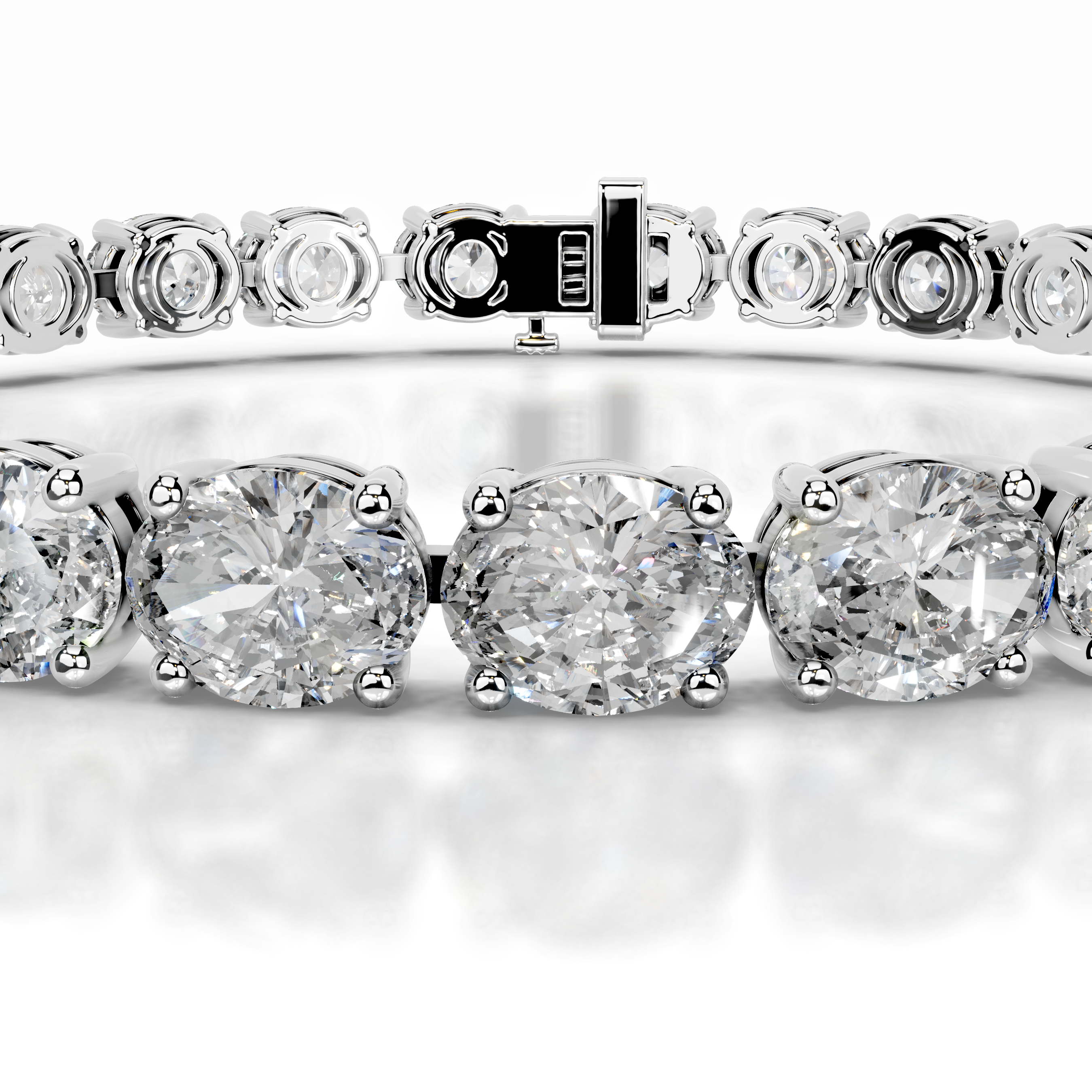 Ruth Diamond Tennis Bracelet (15 Carat) -14K White Gold