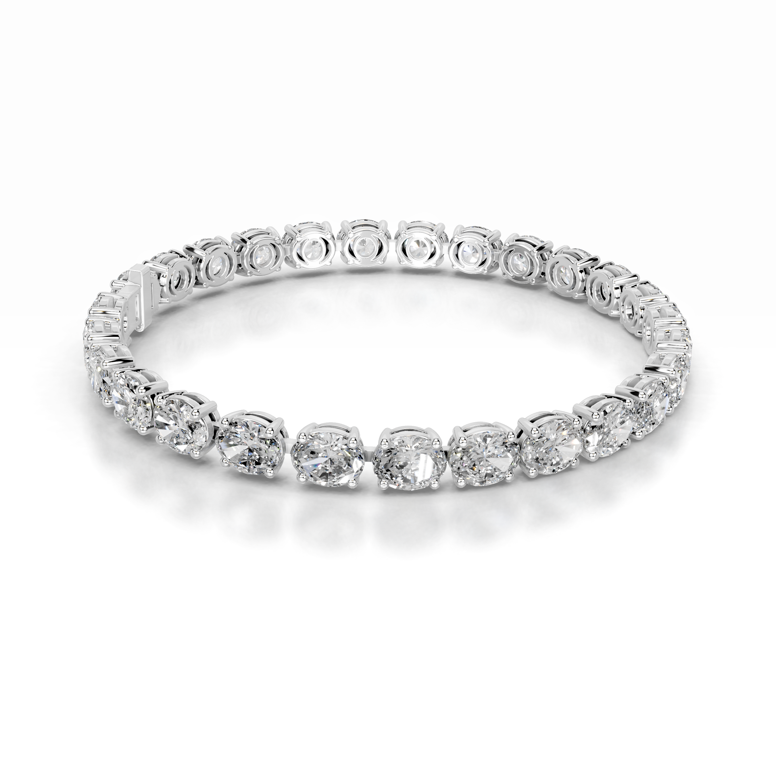 Ruth Lab Grown Diamond Tennis Bracelet (15 Carat) -18K White Gold
