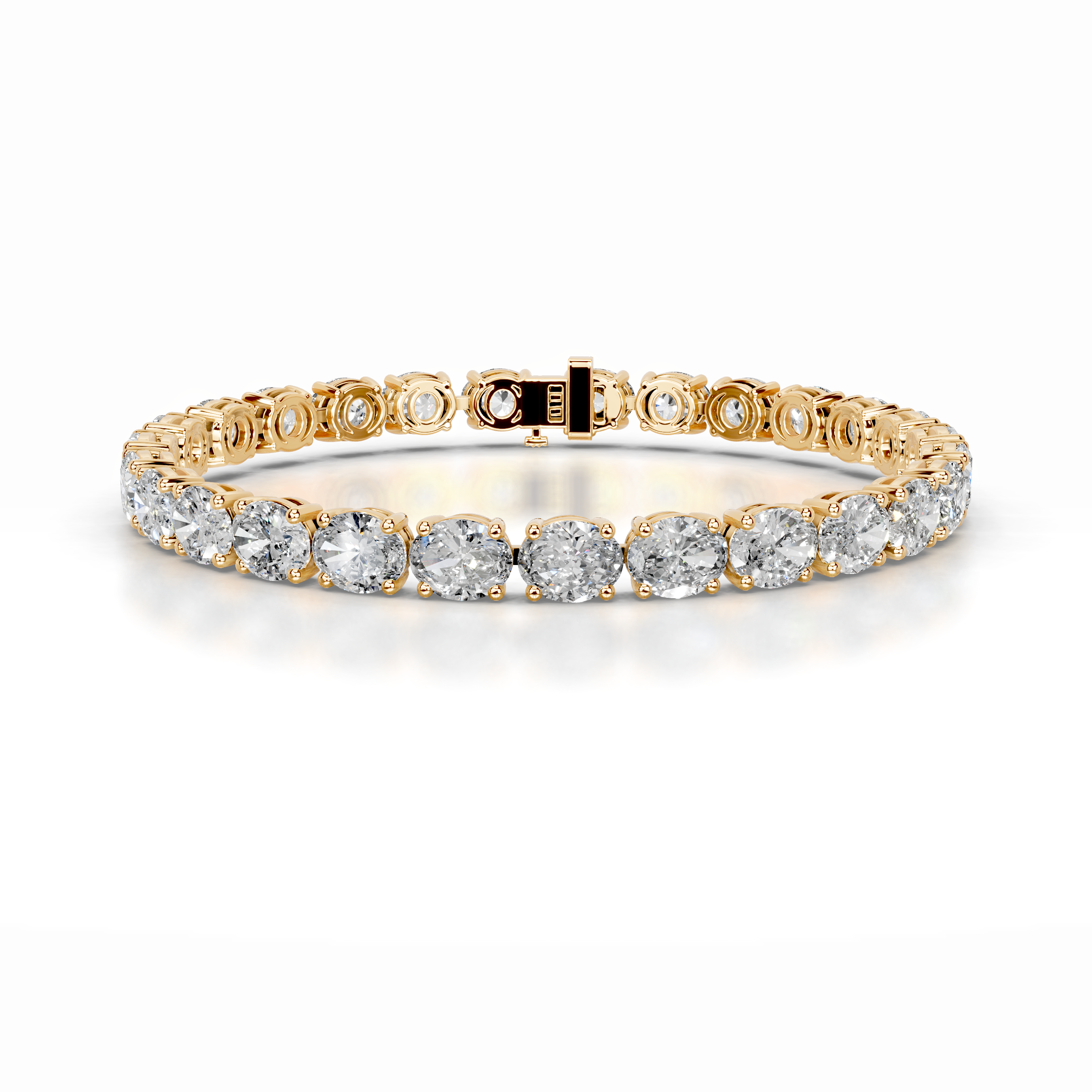 Ruth Lab Grown Diamond Tennis Bracelet (15 Carat) -18K Yellow Gold