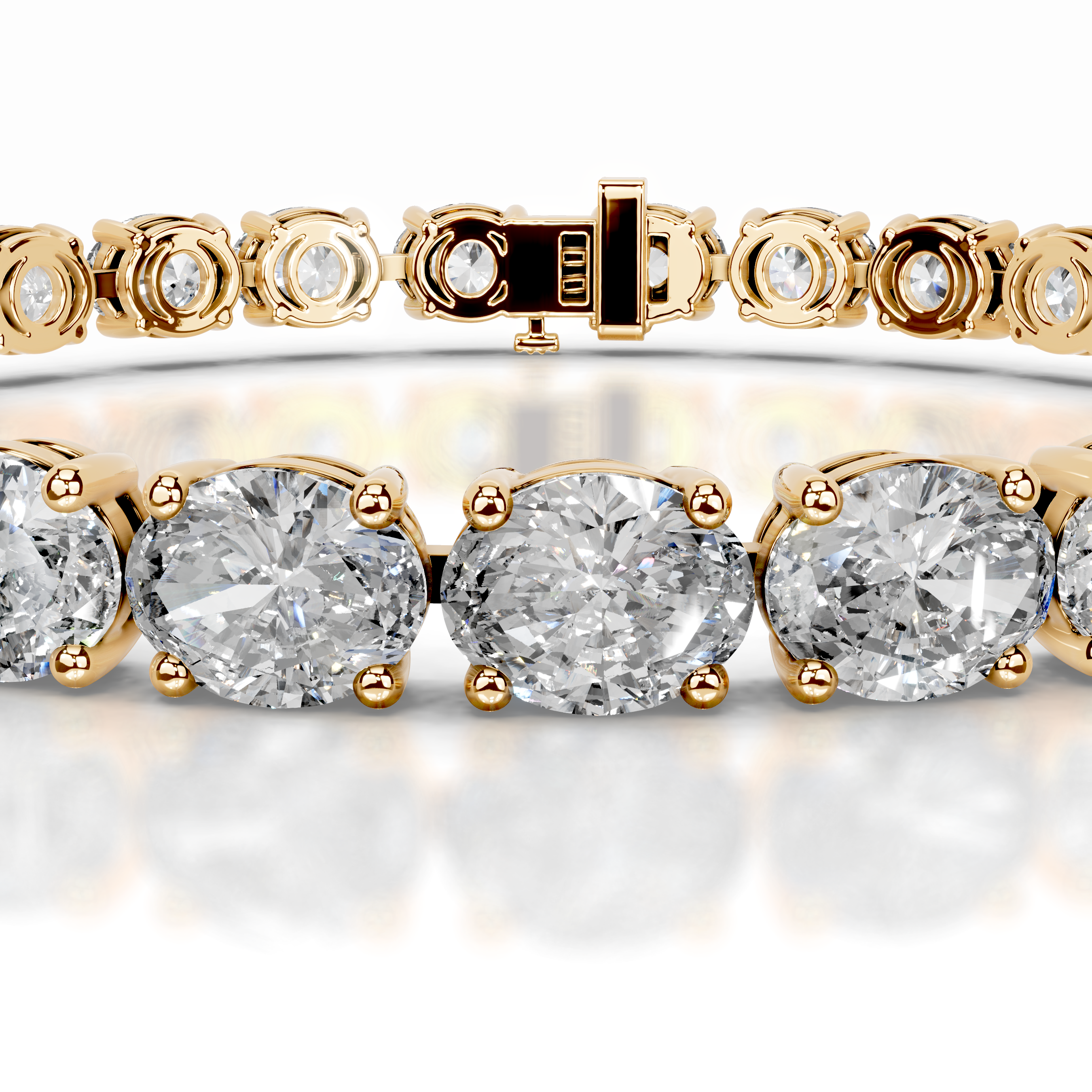 Ruth Lab Grown Diamond Tennis Bracelet (15 Carat) -18K Yellow Gold