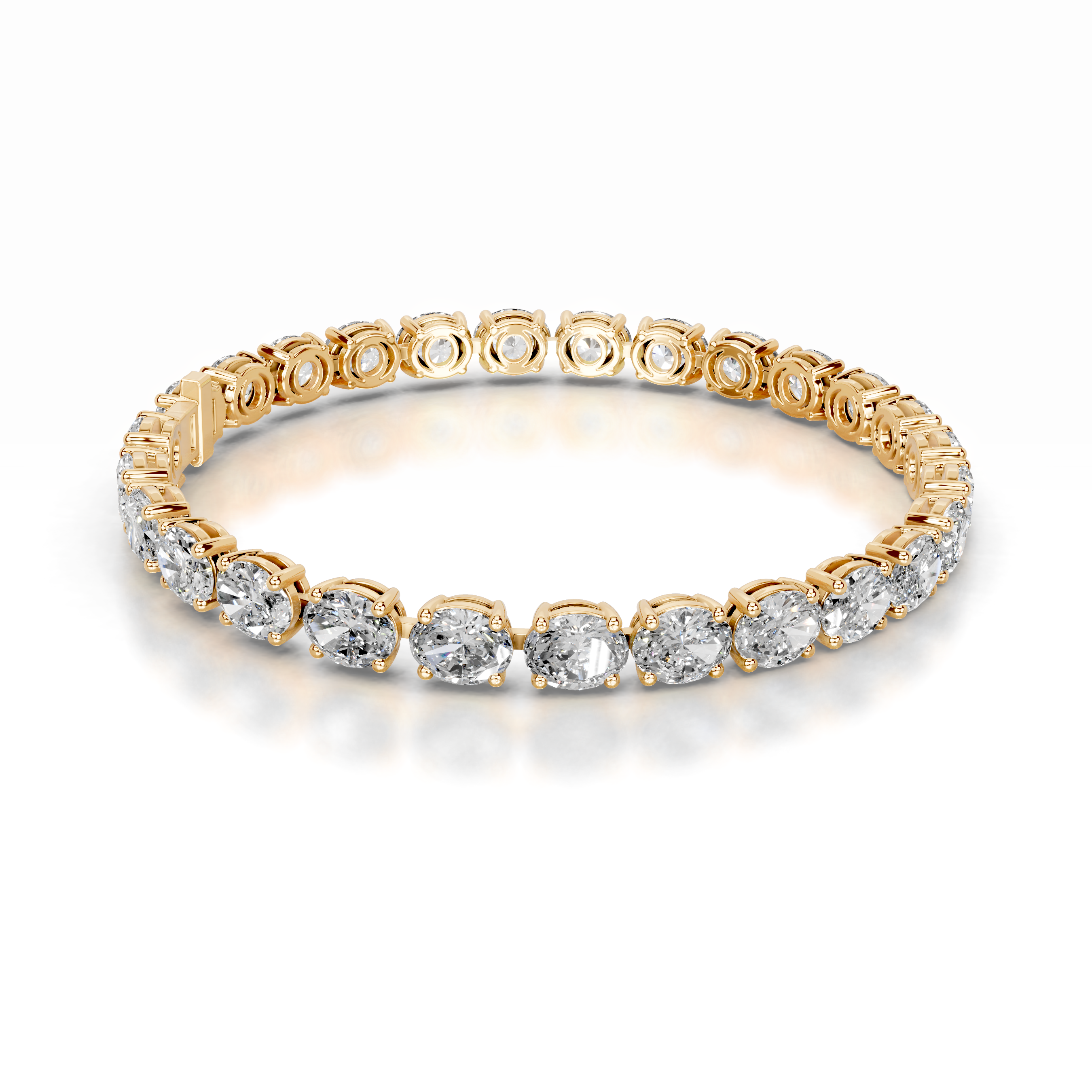 Ruth Lab Grown Diamond Tennis Bracelet (15 Carat) -18K Yellow Gold